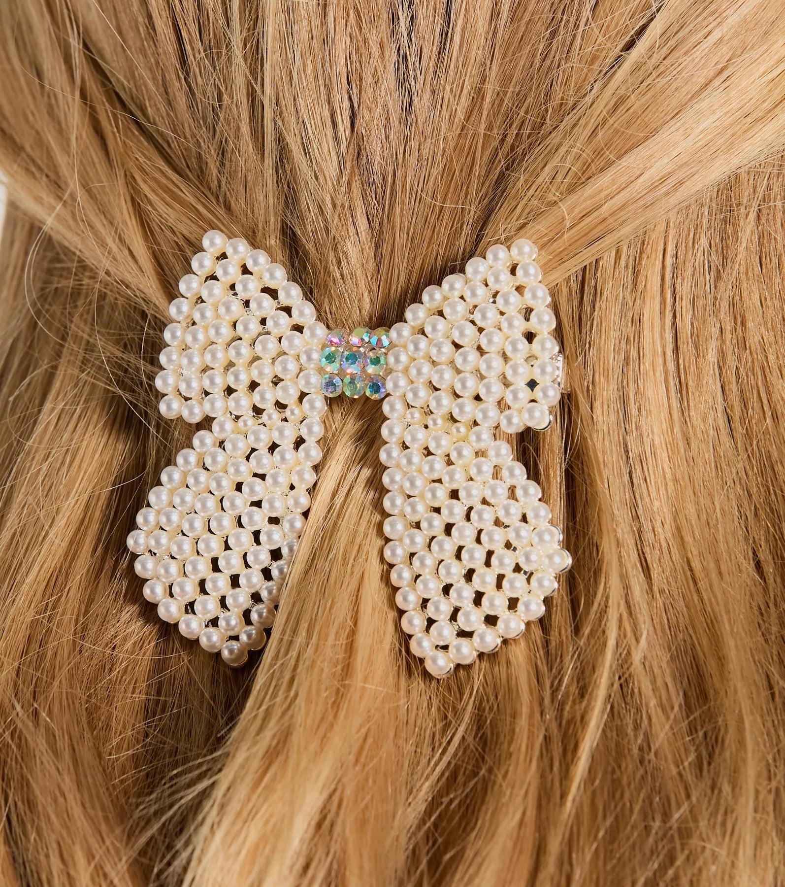 Charming Hour Faux Pearl Bow Hair Clip