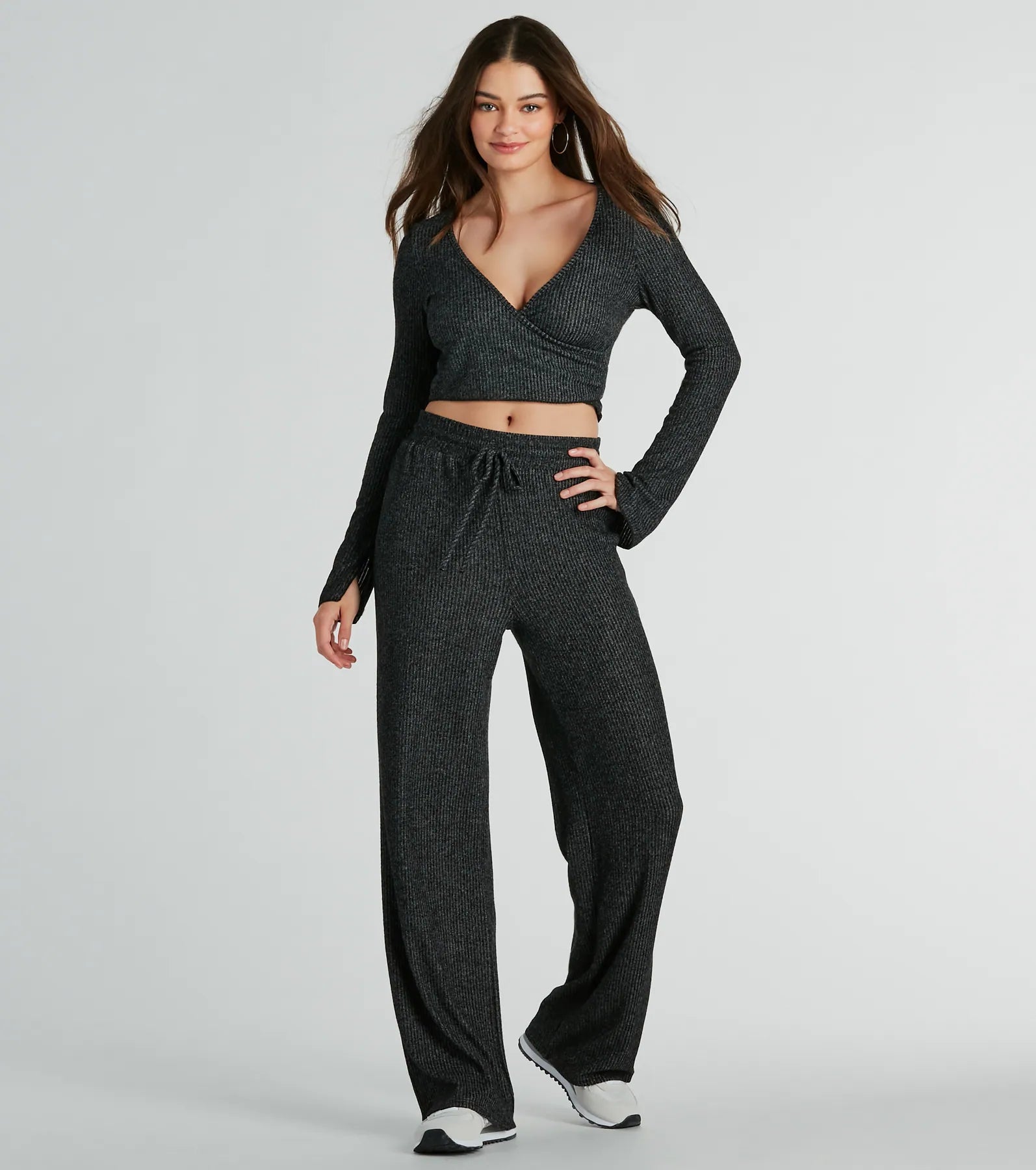 Feeling Bliss Rib Knit Pajama Pants