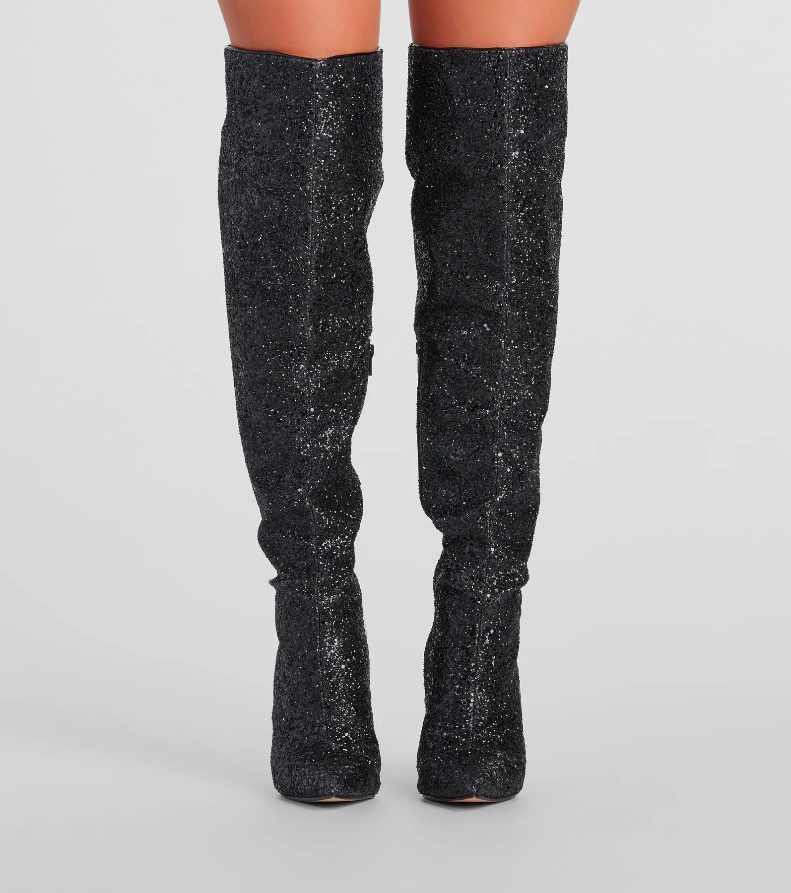 Truly Sparkled Glitter Over-The-Knee Boots