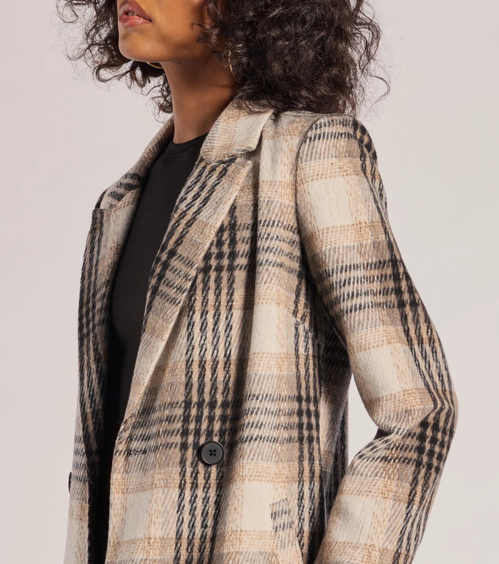 Classic Charm Plaid Trench Coat