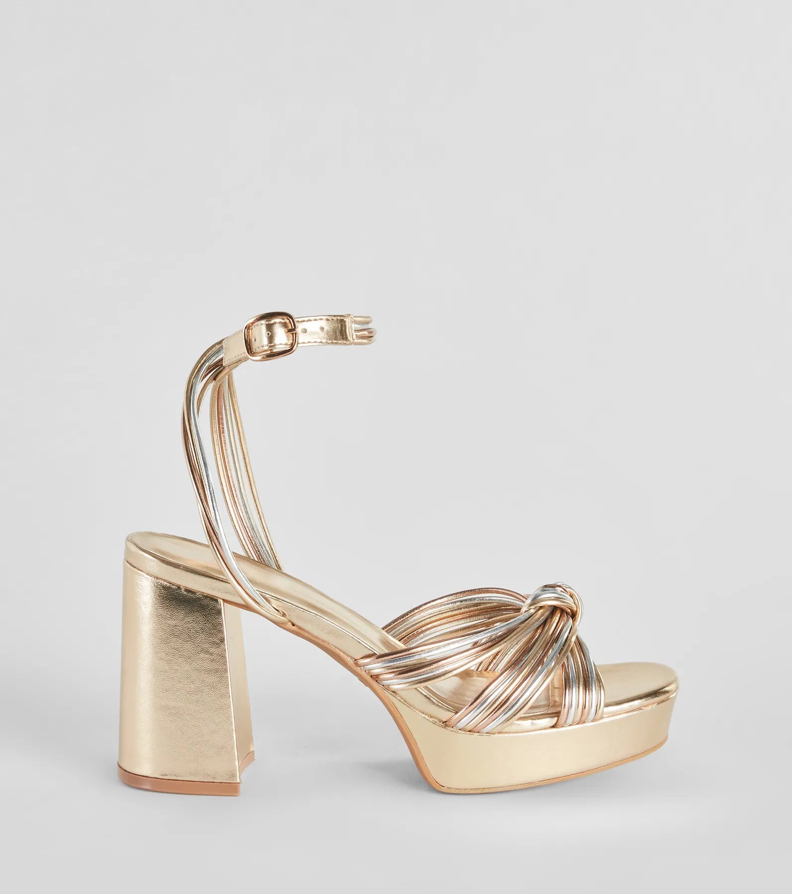 Make It Your Moment Metallic Platform Heels