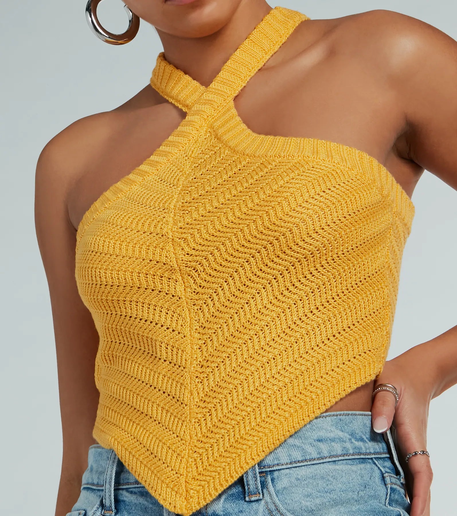 Cutest Style Halter Knit Crop Top