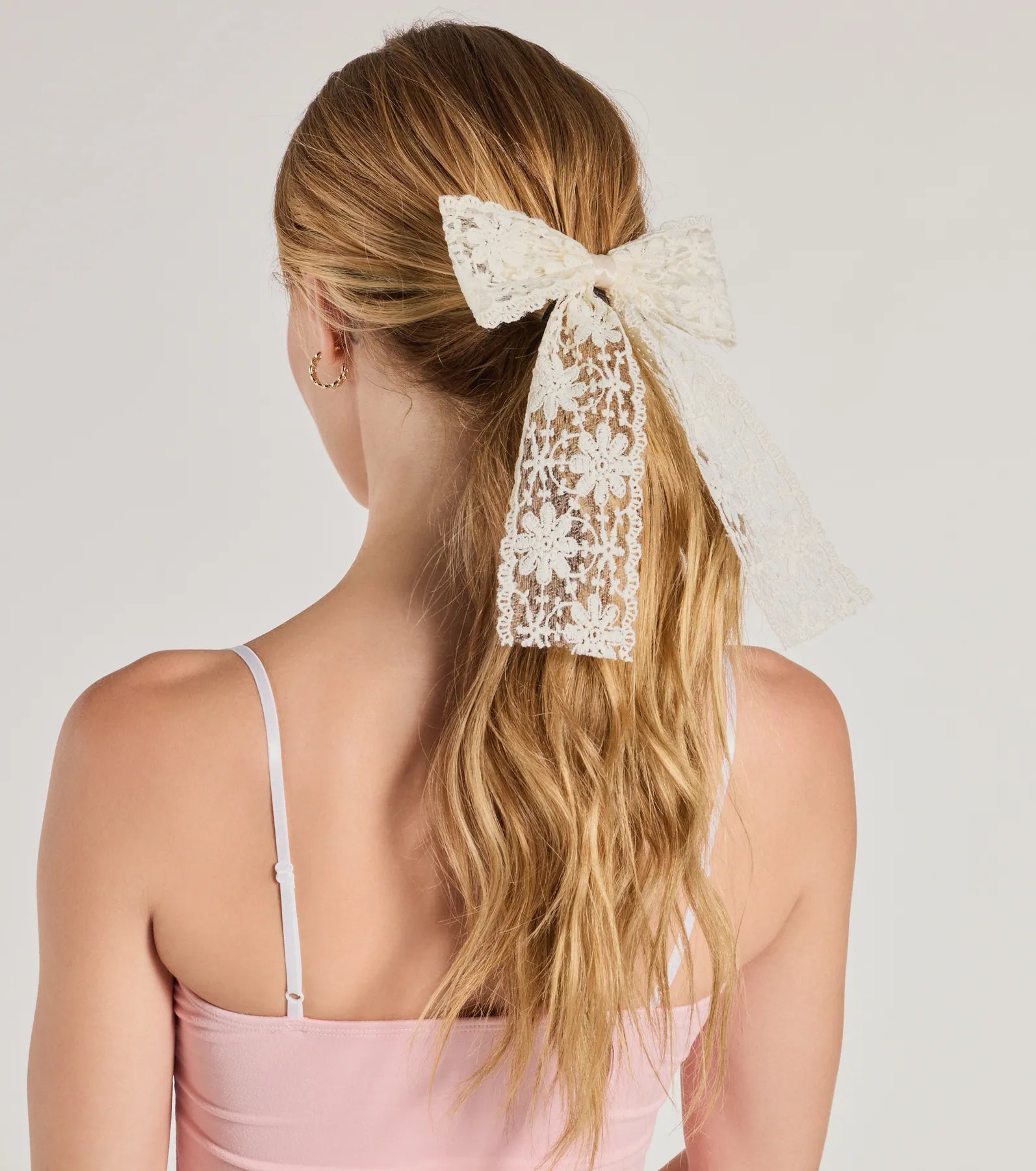 Charming Cutie Floral Lace Hair Bow Barrette