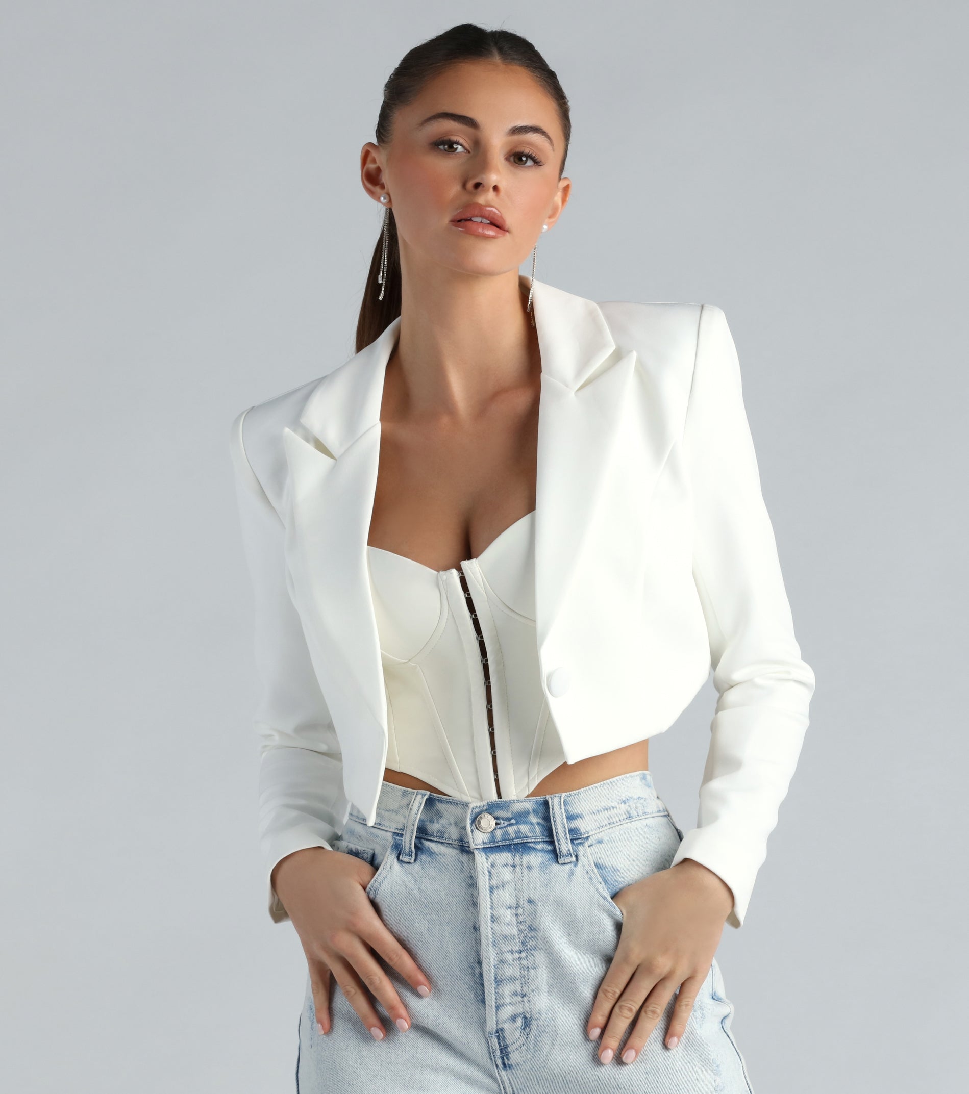 Korrie Formal Woven Crop Blazer