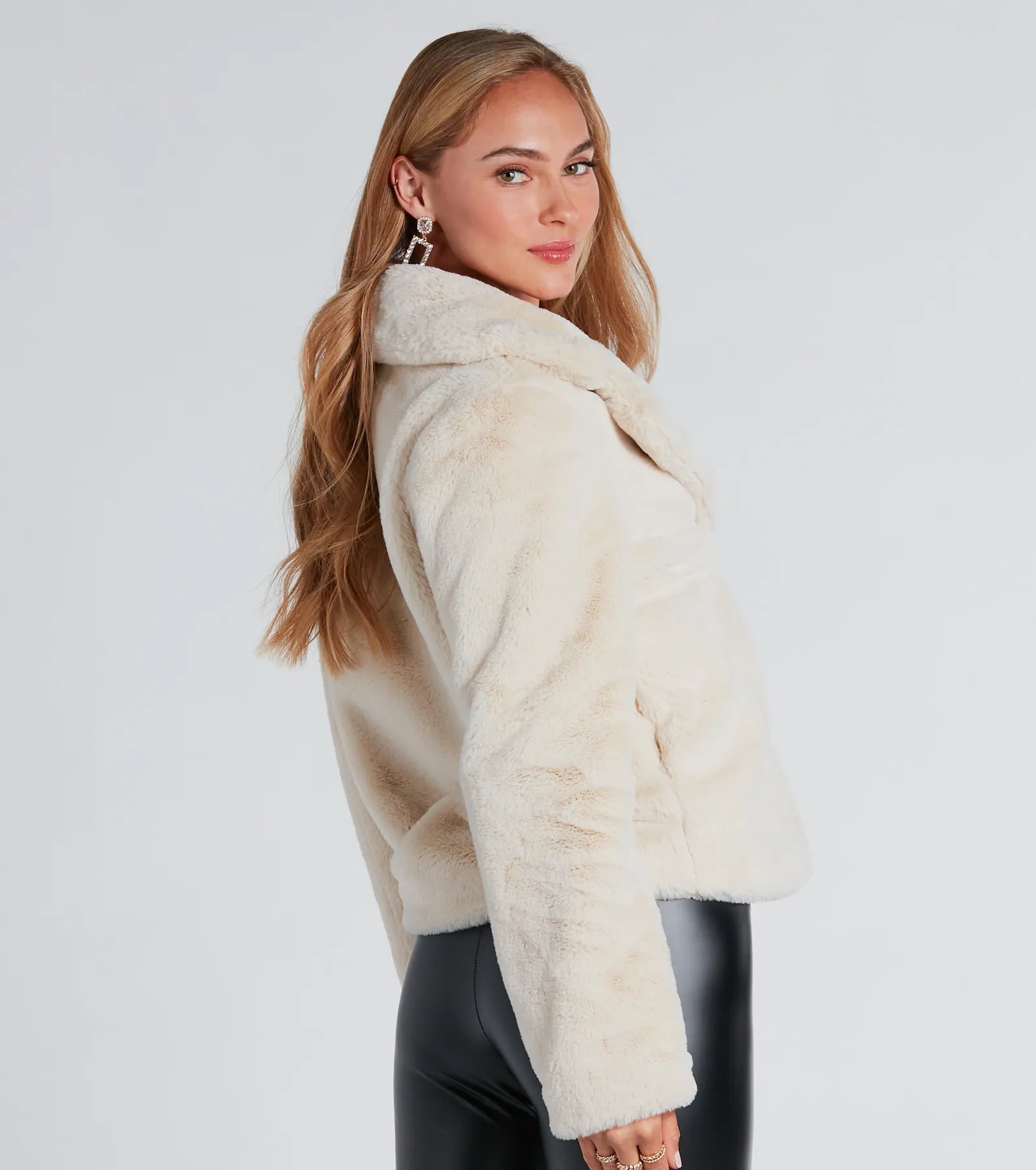 So Fur It Faux Fur Collared Jacket