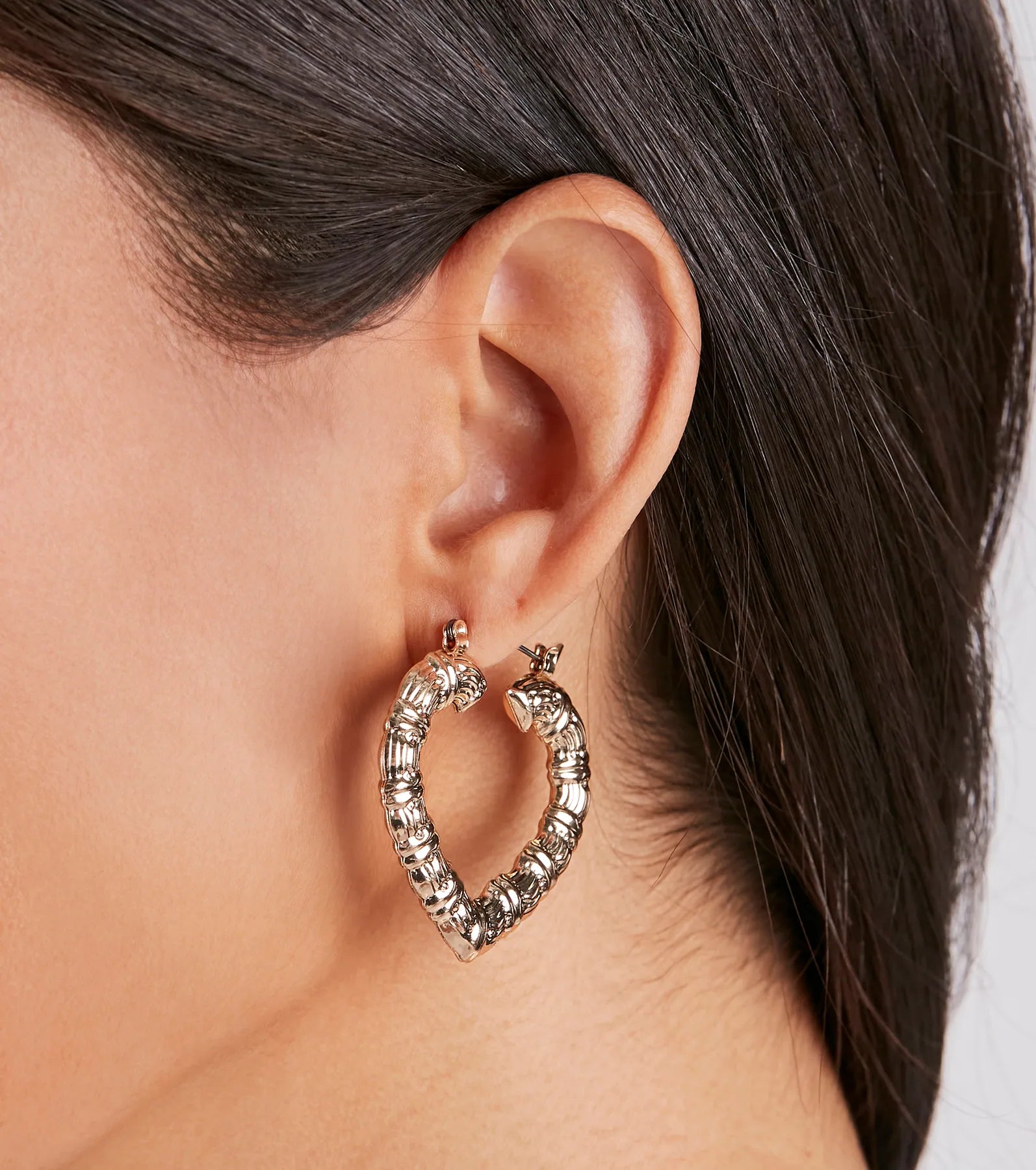 Love For Chic Style Heart Hoop Earrings