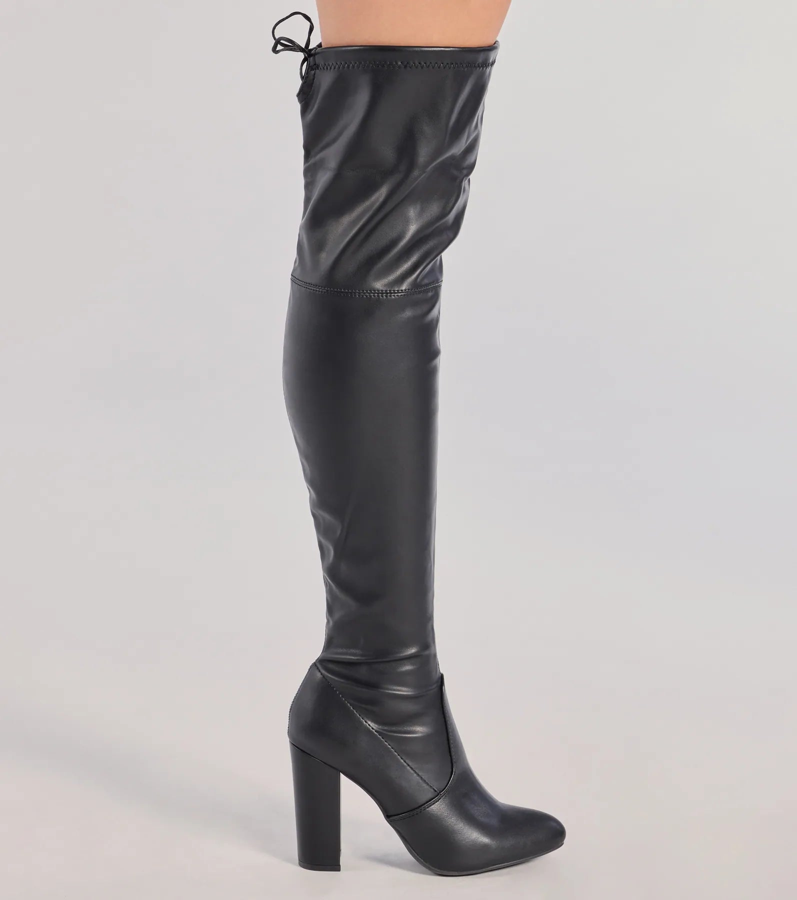 Chic Slay Over-The-Knee Block Heel Boots