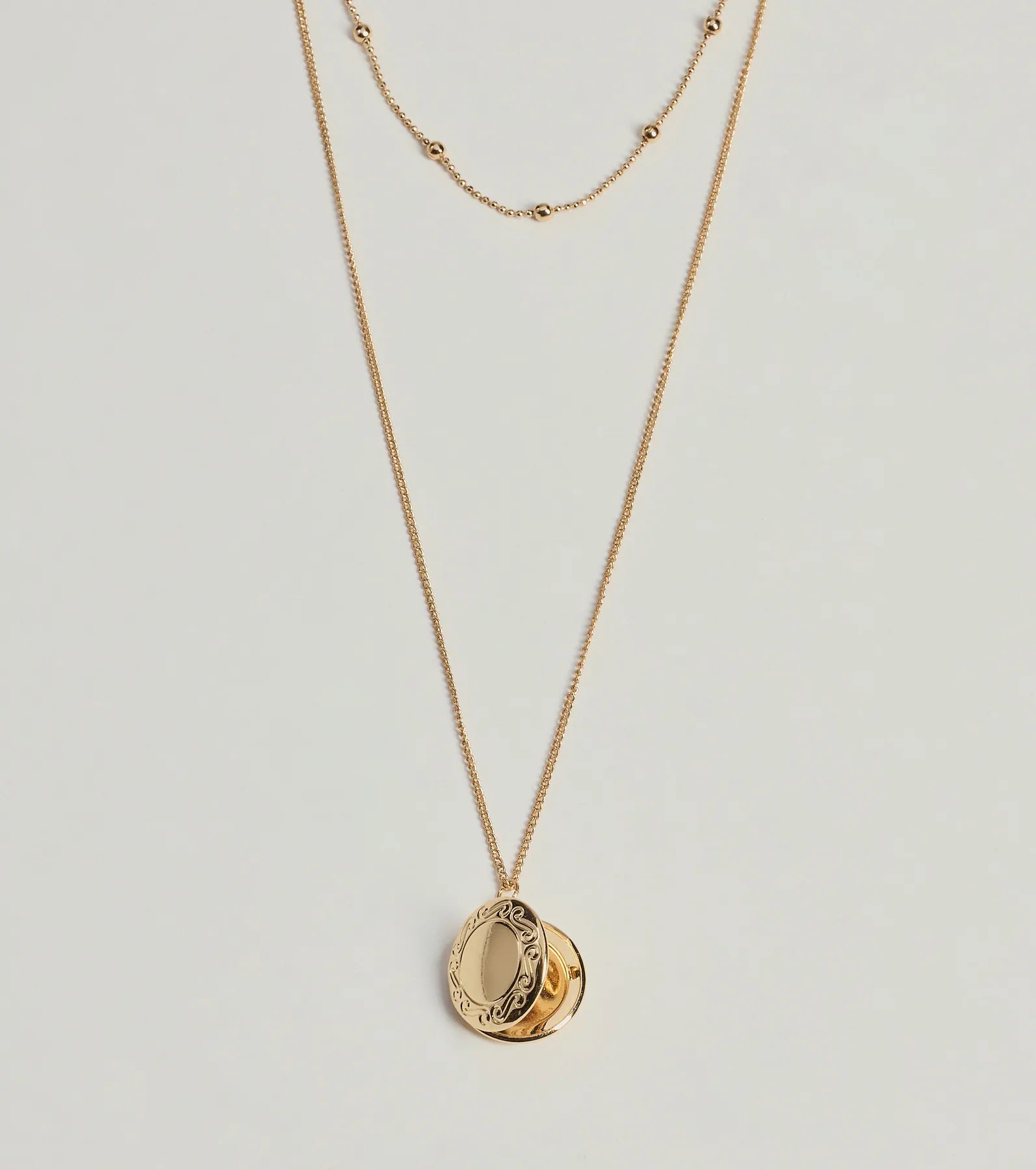 Forever Yours Layered Locket Necklace