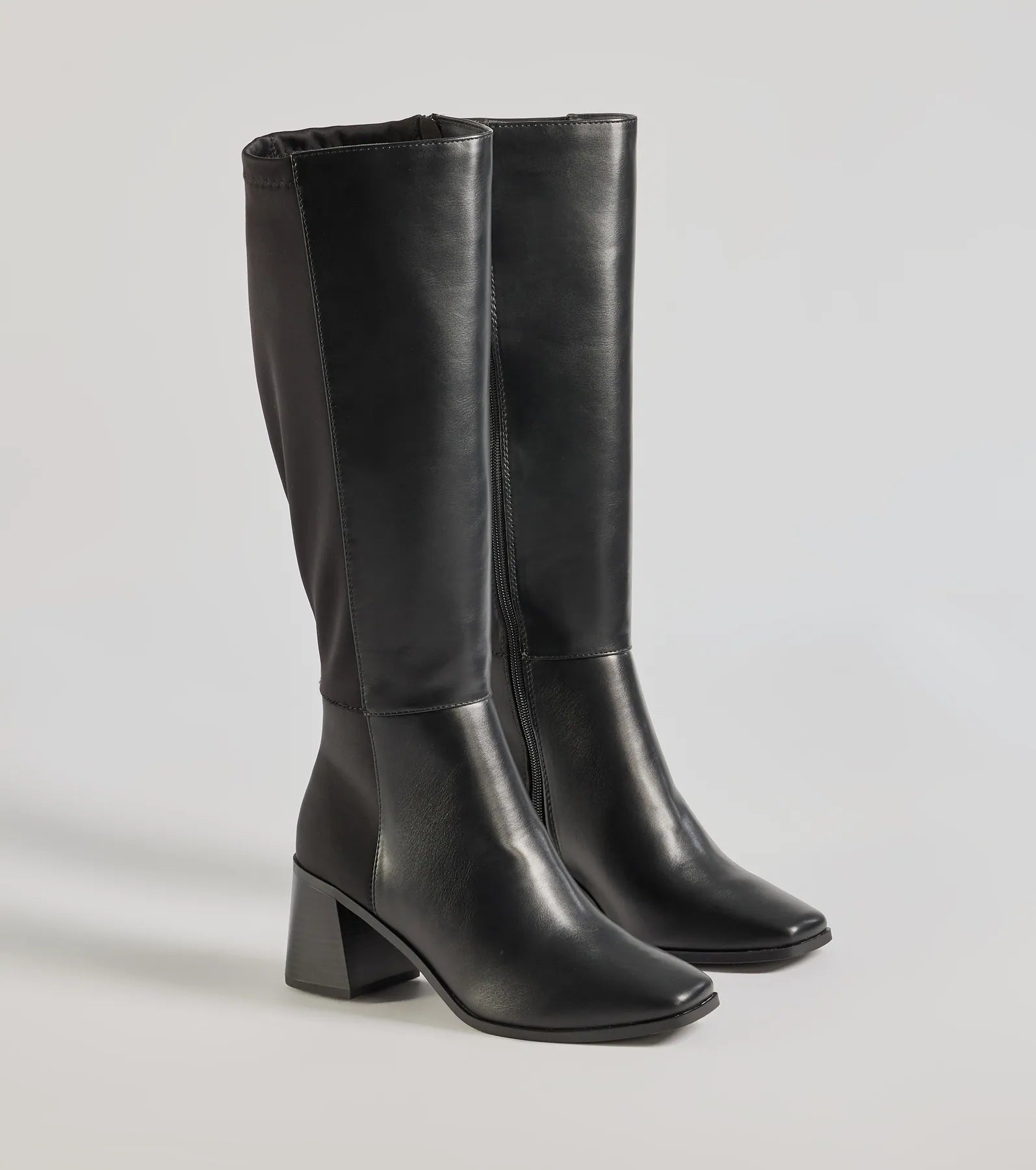 Here To Slay Under-The-Knee Block Heel Boots