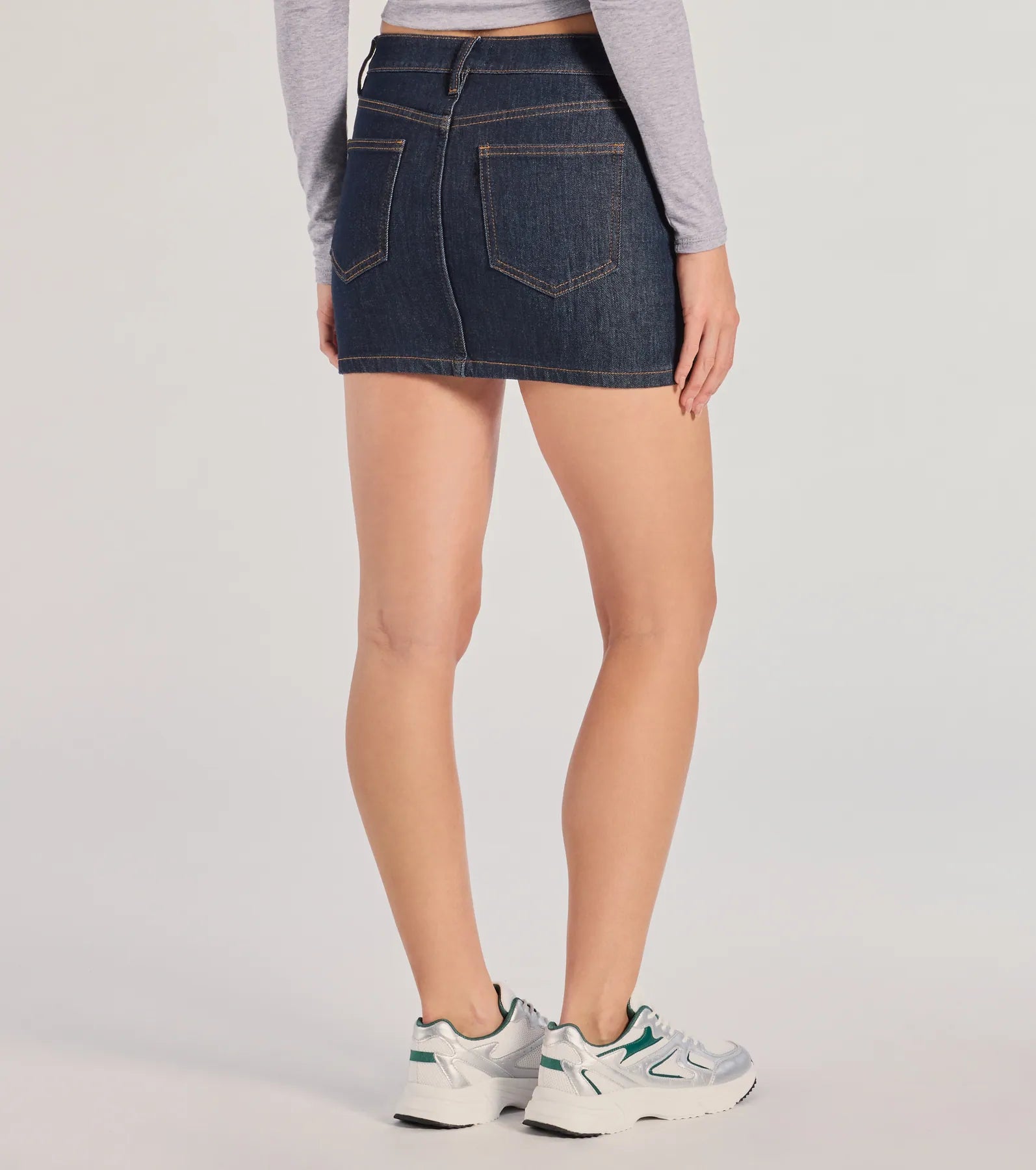 Classic Staple Denim Mini Skort