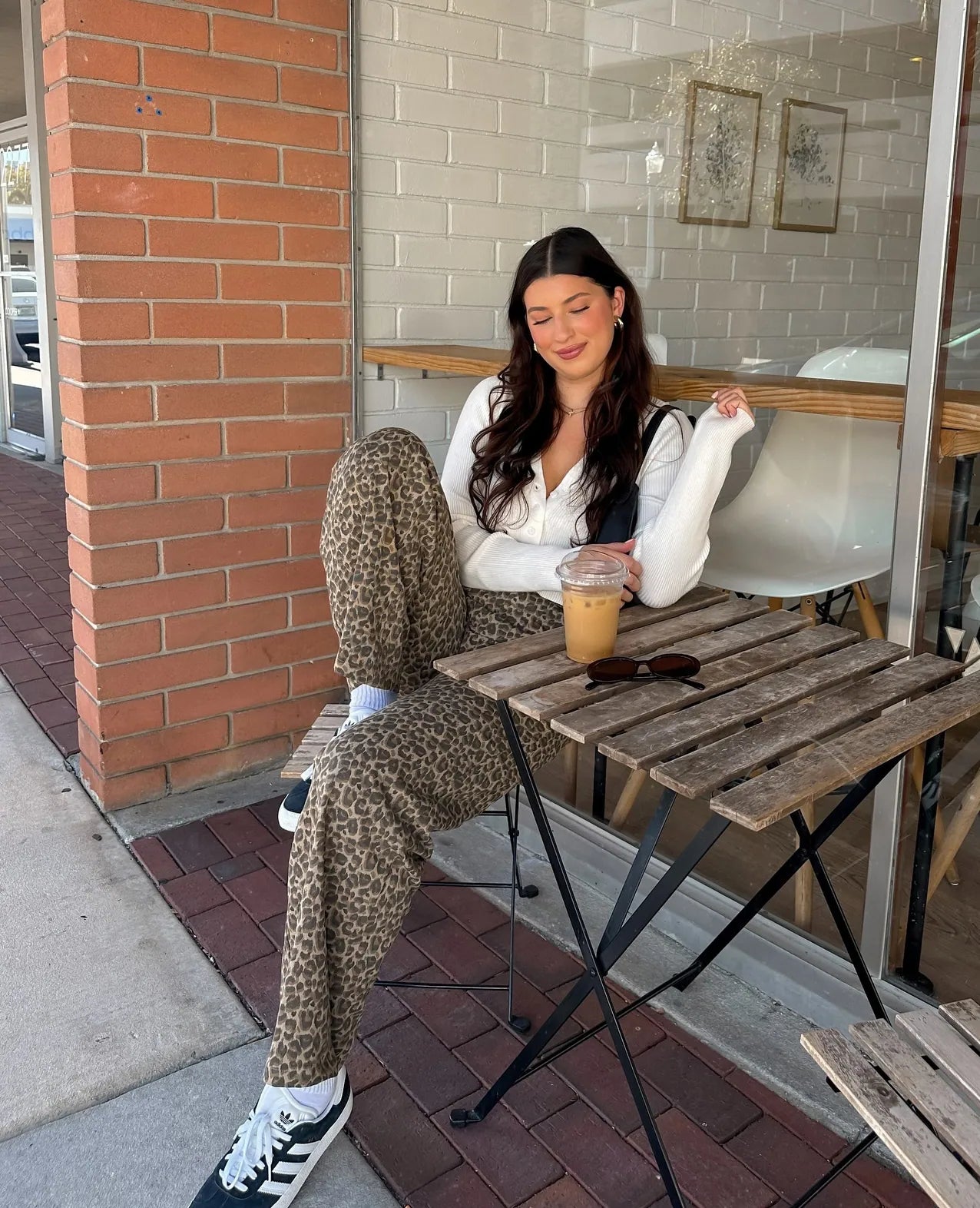 Wildly Chic Mid-Rise Leopard Print Baggy Pants