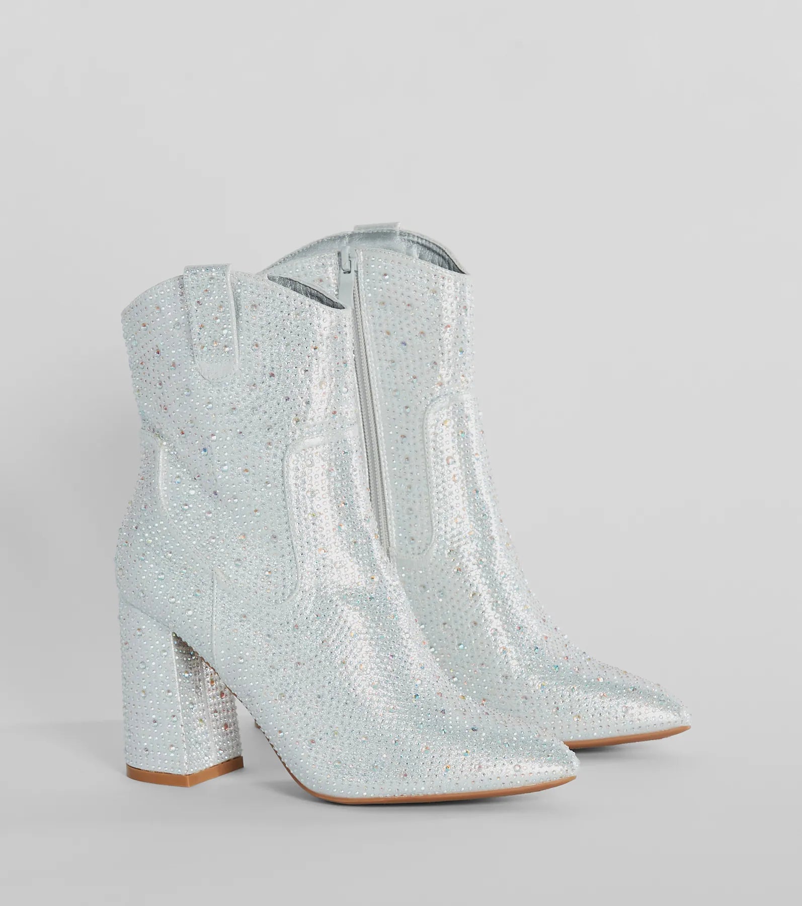 Fabulous Star Rhinestone Metallic Western Booties