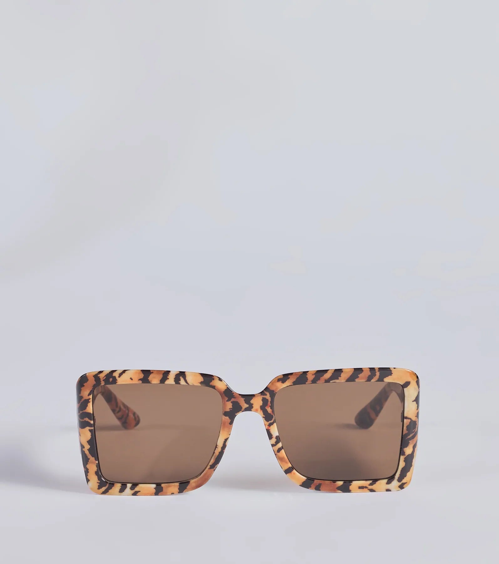 Animal Instinct Leopard Oversized Sunglasses