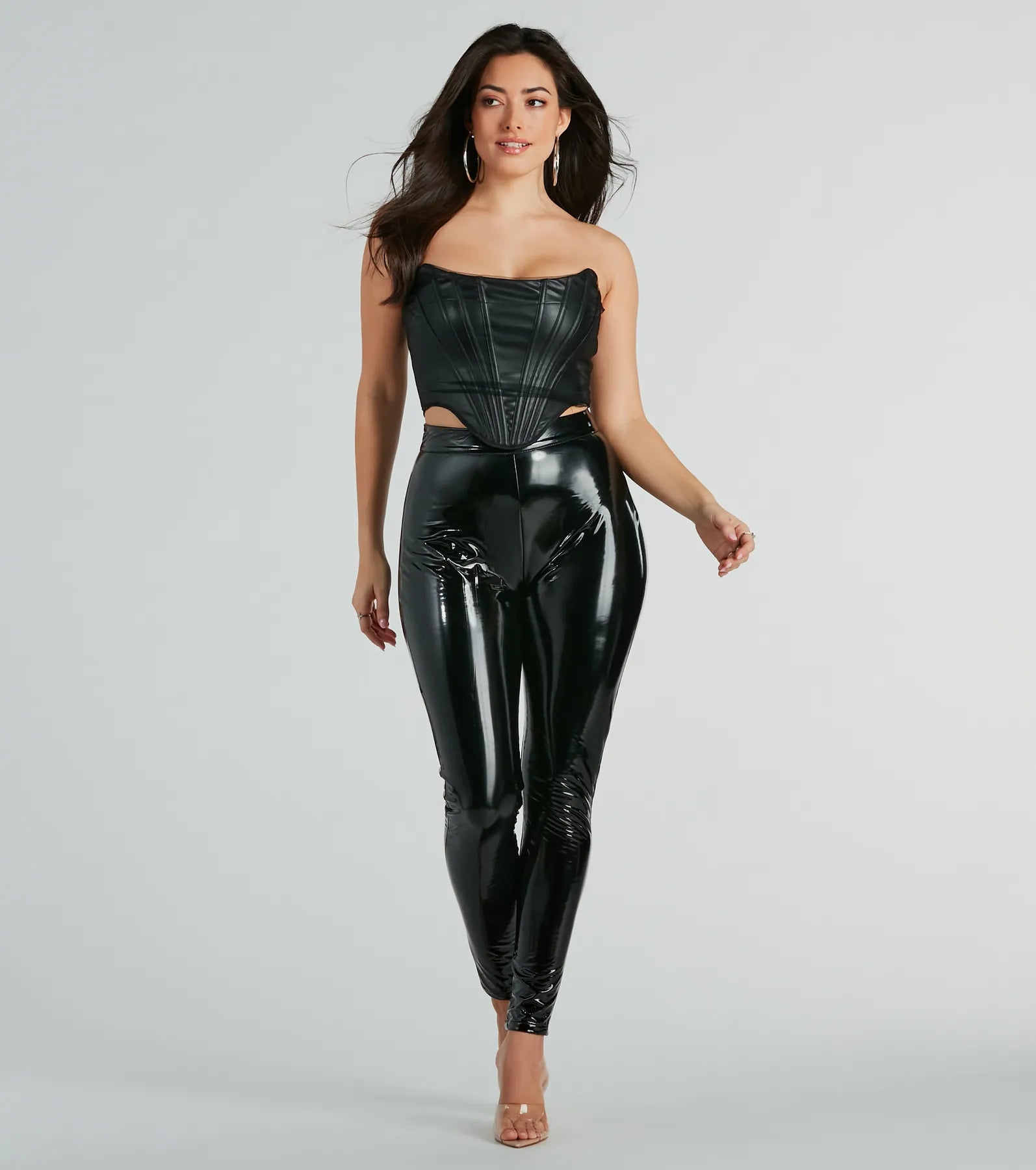 Baddie Era Patent Faux Leather Leggings