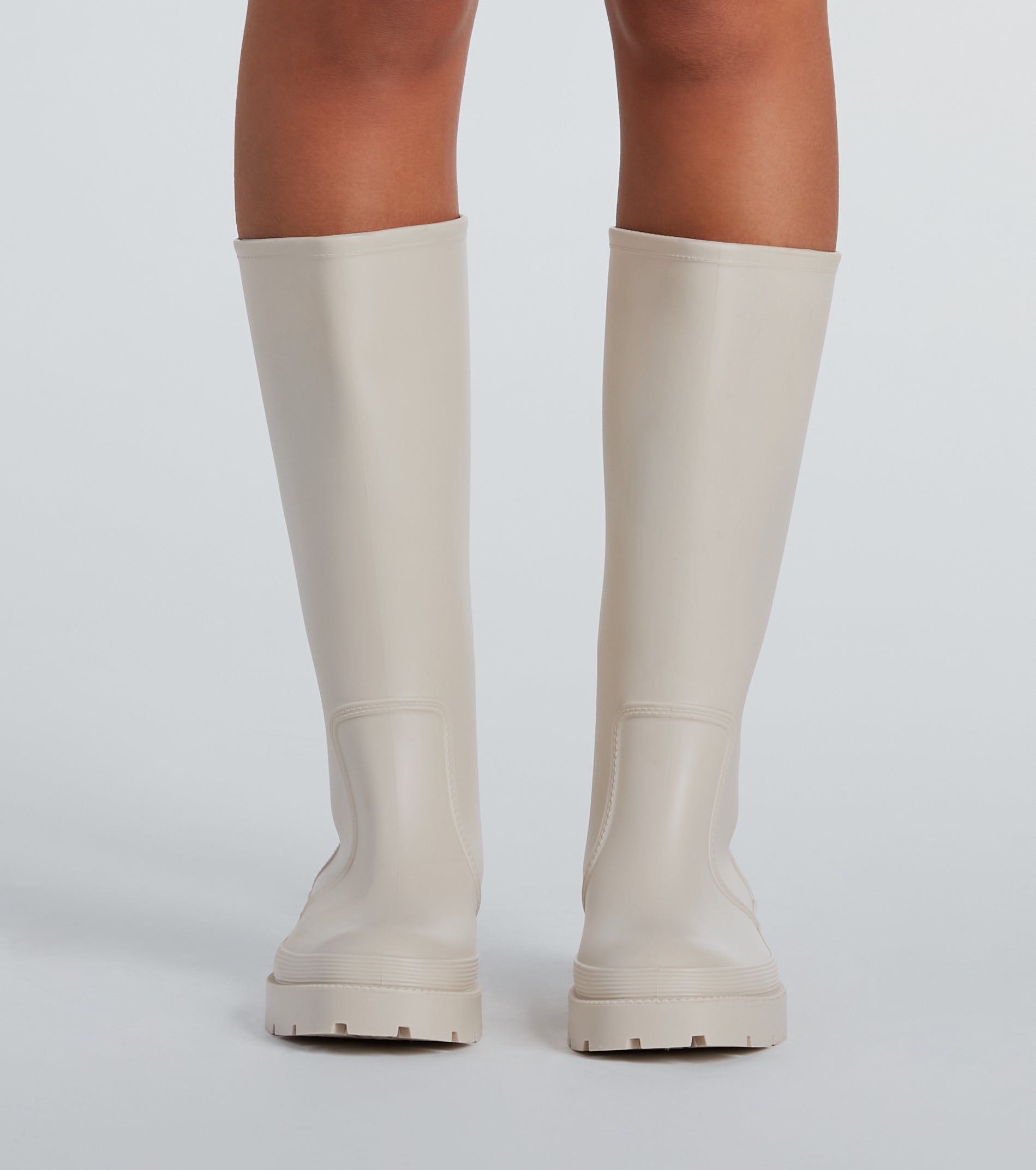 Trendy Statement Platform Under-The-Knee Boots