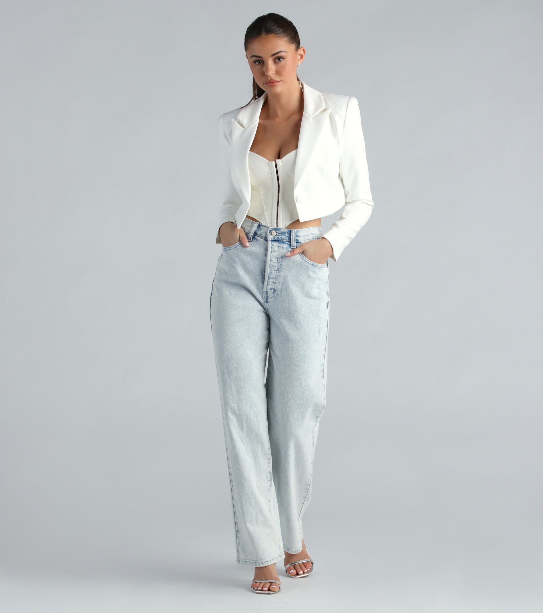 Korrie Formal Woven Crop Blazer