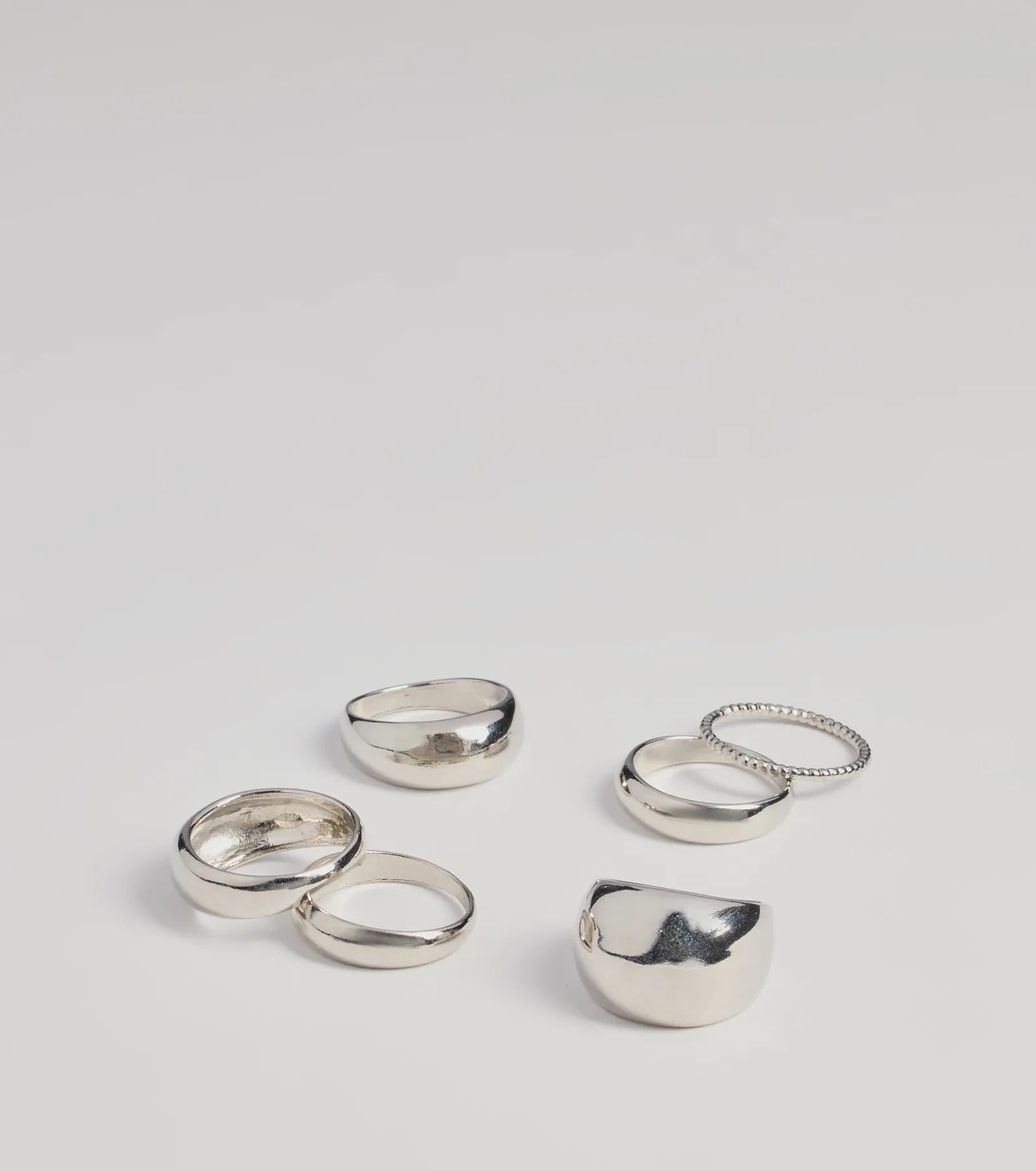 Sleek Trend Six-Pack Ring Set