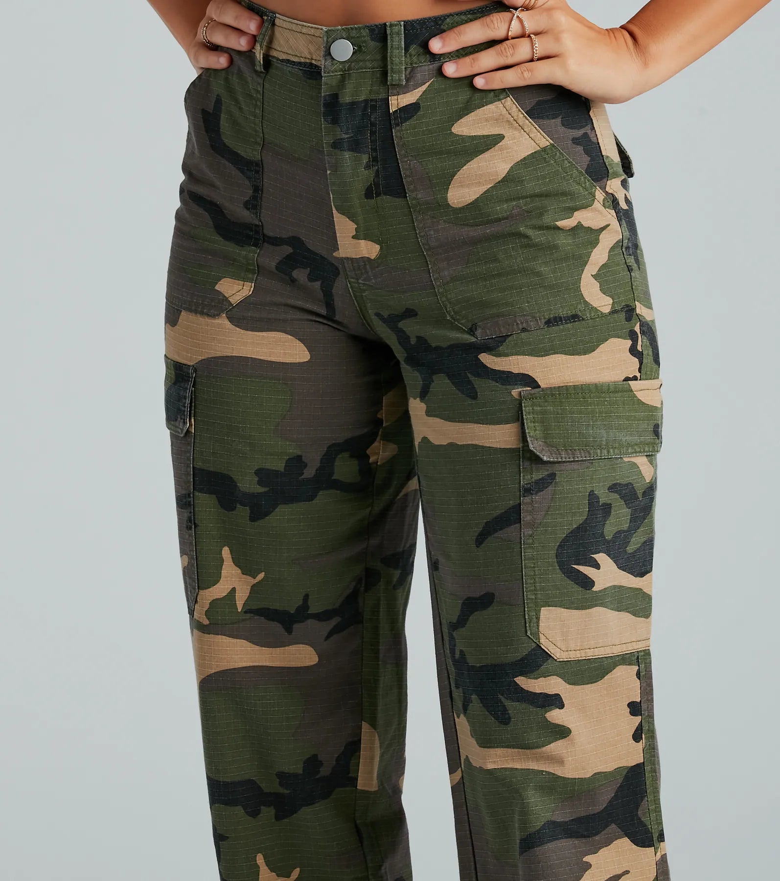 Play Fair High-Rise Camouflage Cargo Pants