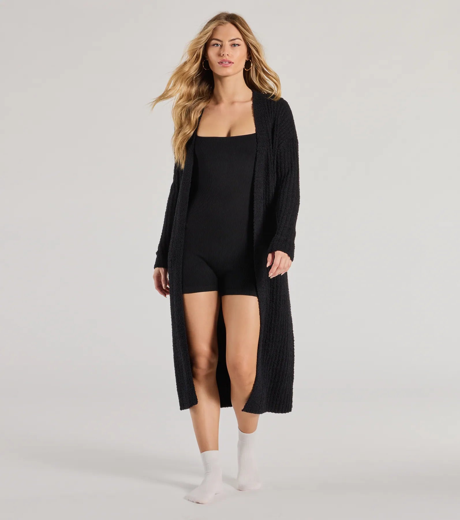 Cozy Layers Chenille Knit Long Sleeve Duster