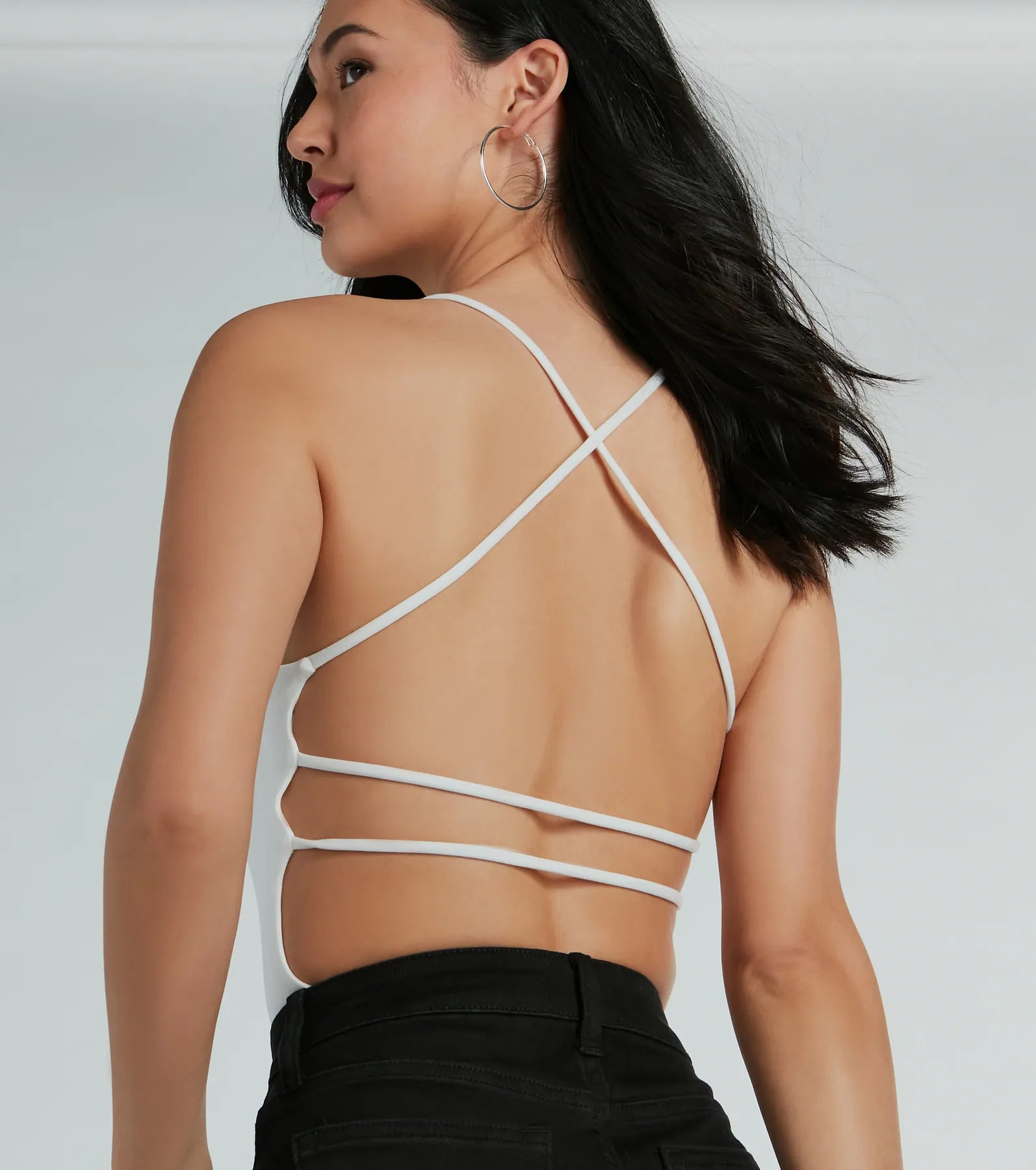 Night-Out Allure Strappy Back Knit Bodysuit