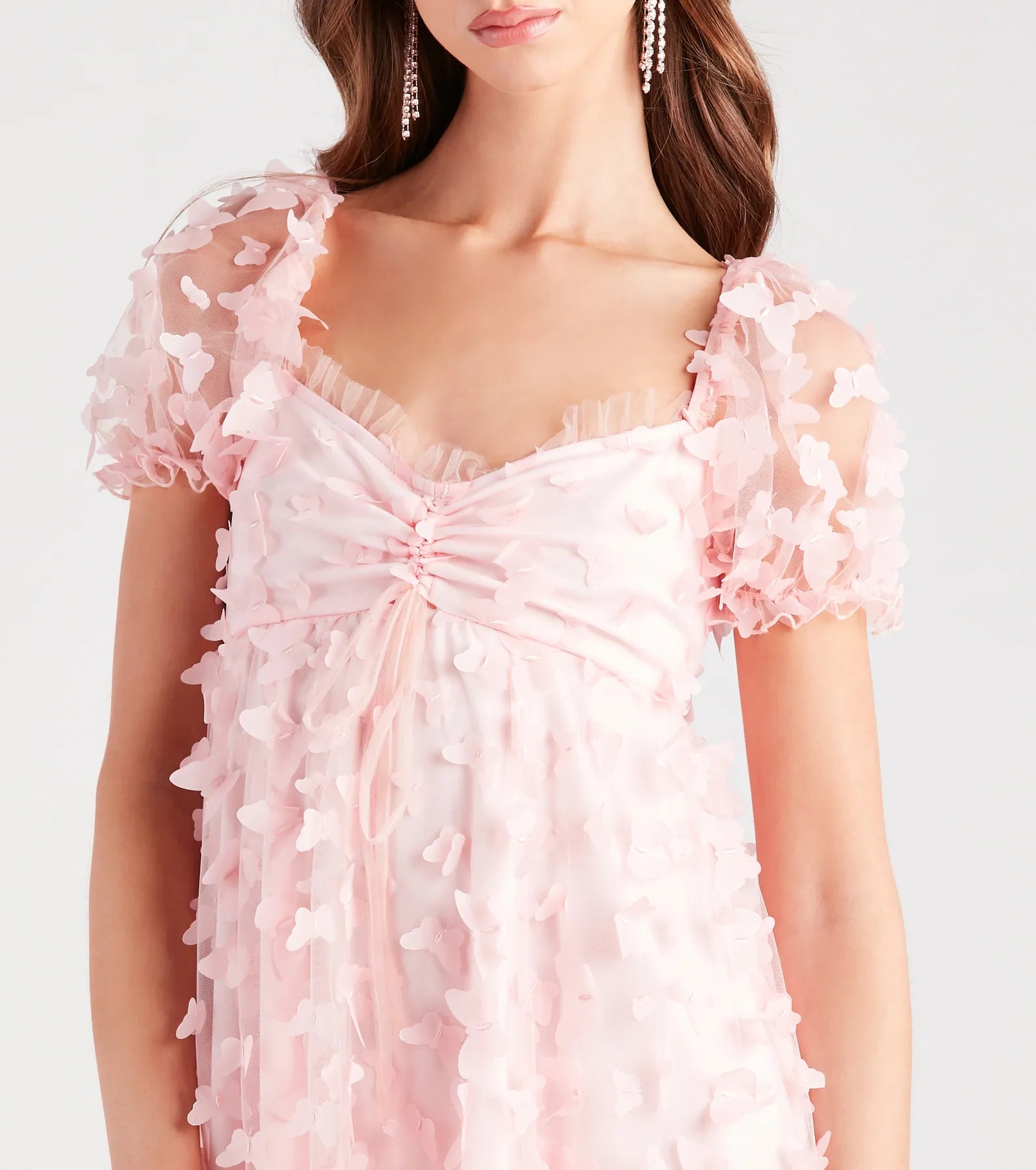 Wildest Dreams Butterfly Applique Babydoll Dress