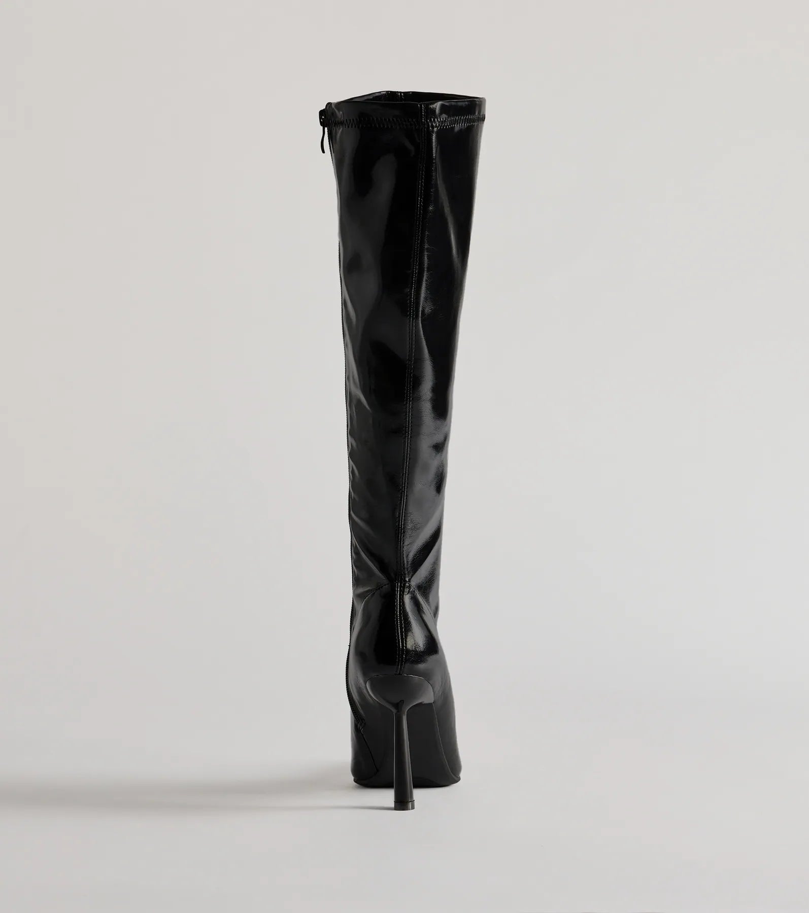 Major Strut Faux Leather Knee-High Stiletto Boots