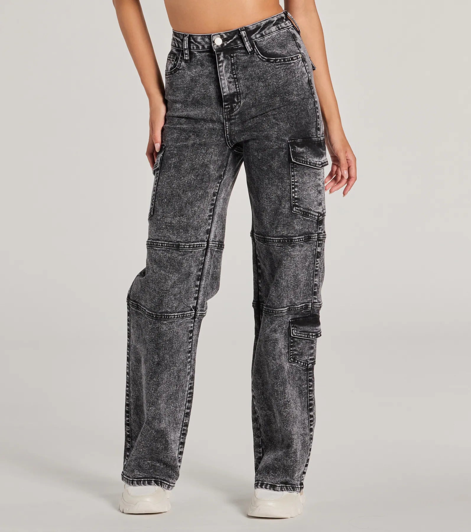 Cool Captured High Rise Cargo Denim Jeans