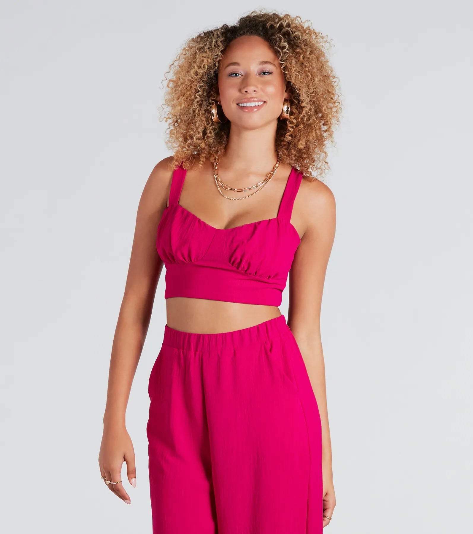 Sunny Vibes Bow Back Woven Crop Top