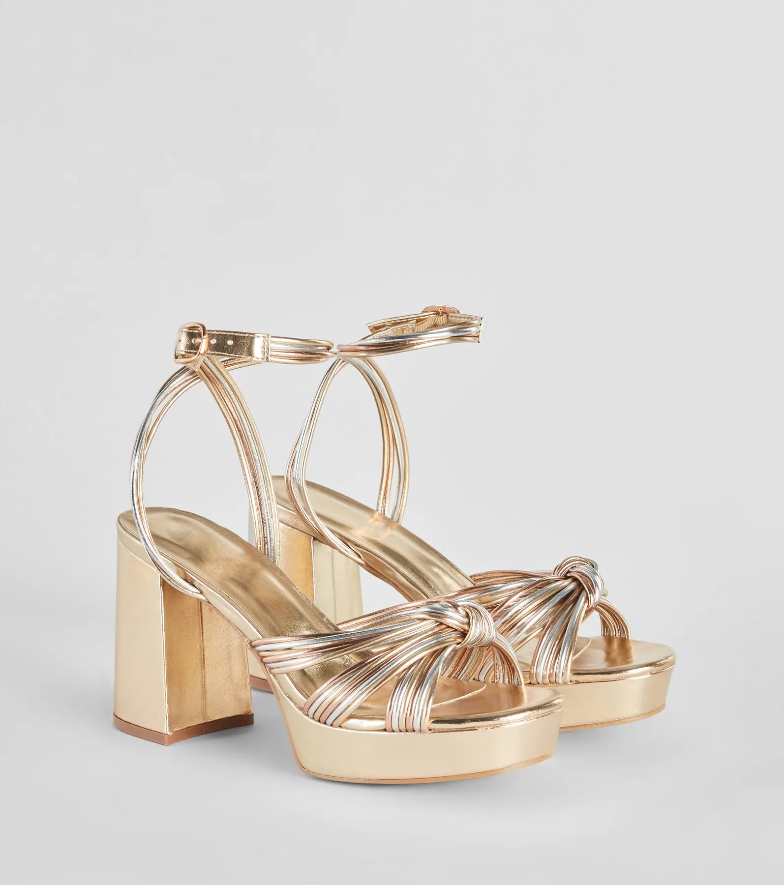 Make It Your Moment Metallic Platform Heels