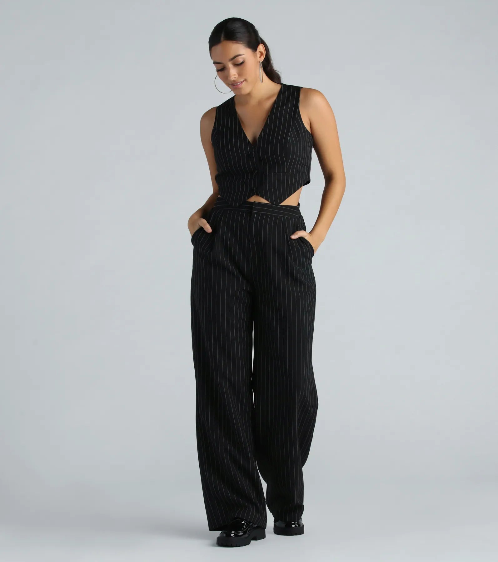 Iconic Vibes Pinstripe Trouser Shorts