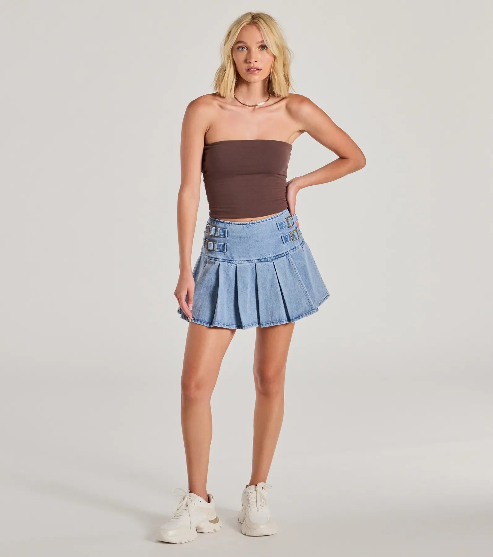 Daytime Perfect Strapless Tube Crop Top