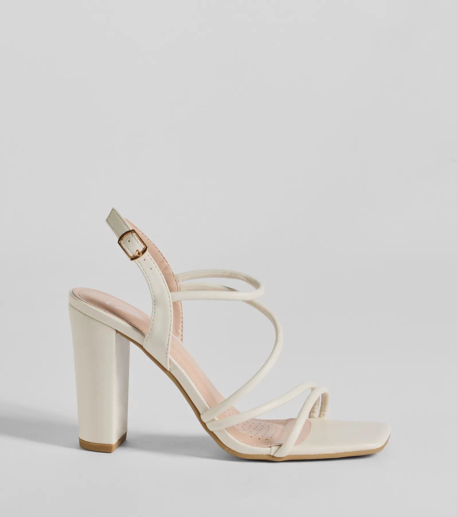 Strut Your Stuff Strappy Faux Leather Block Heels