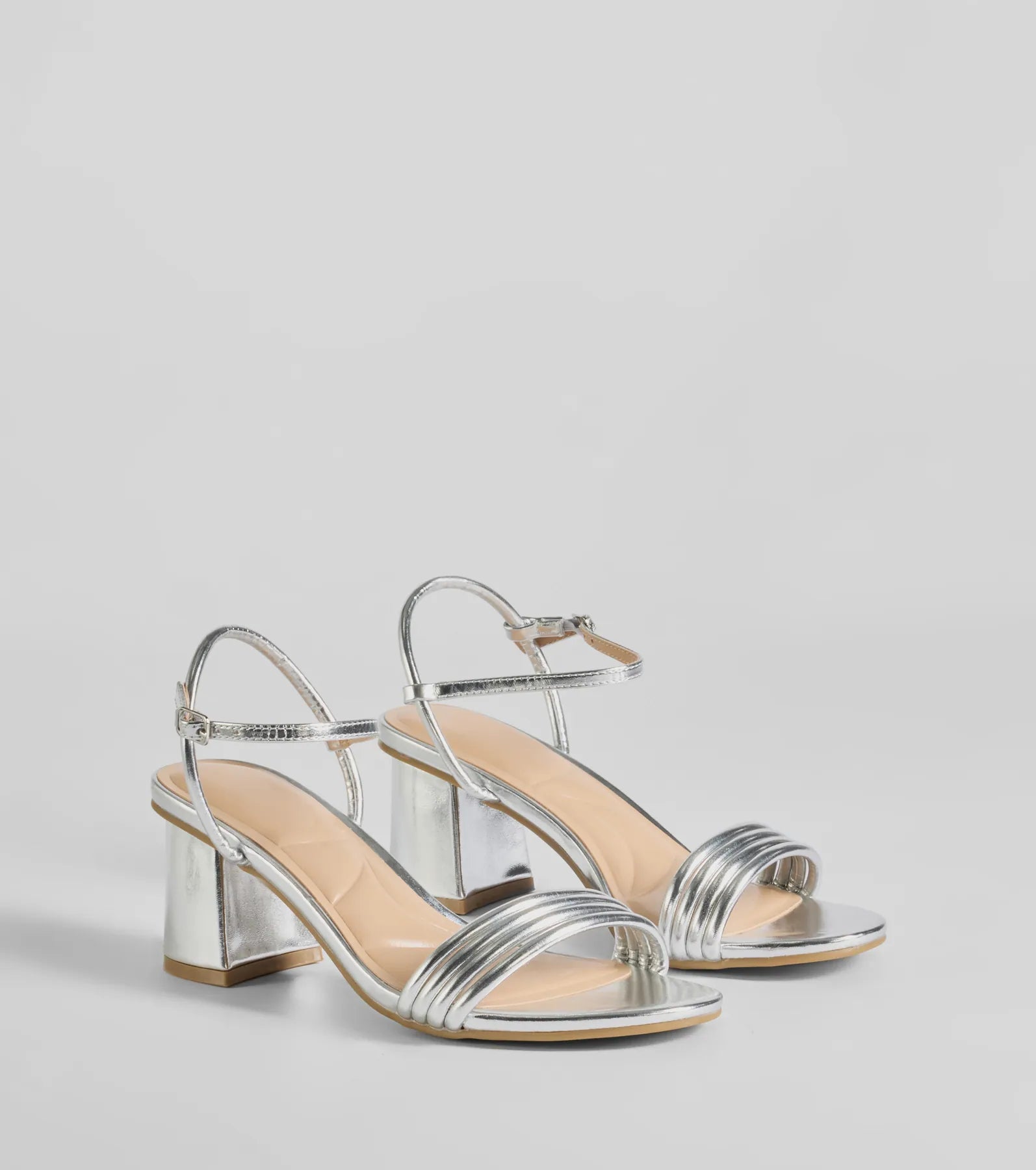 Always A Classic Strappy Faux Leather Block Heels