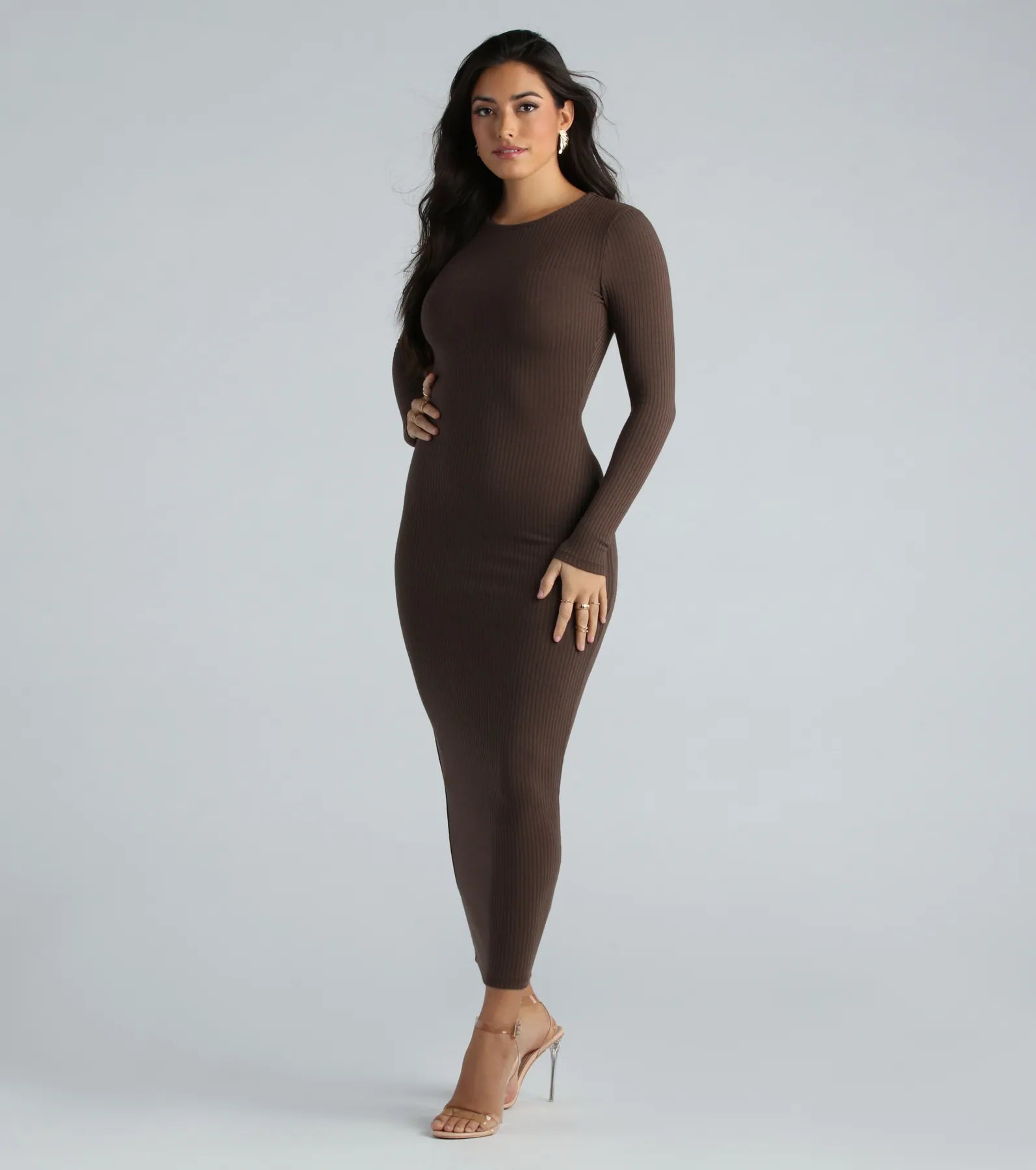 Showstoppin' Staple Long Sleeve Maxi Dress