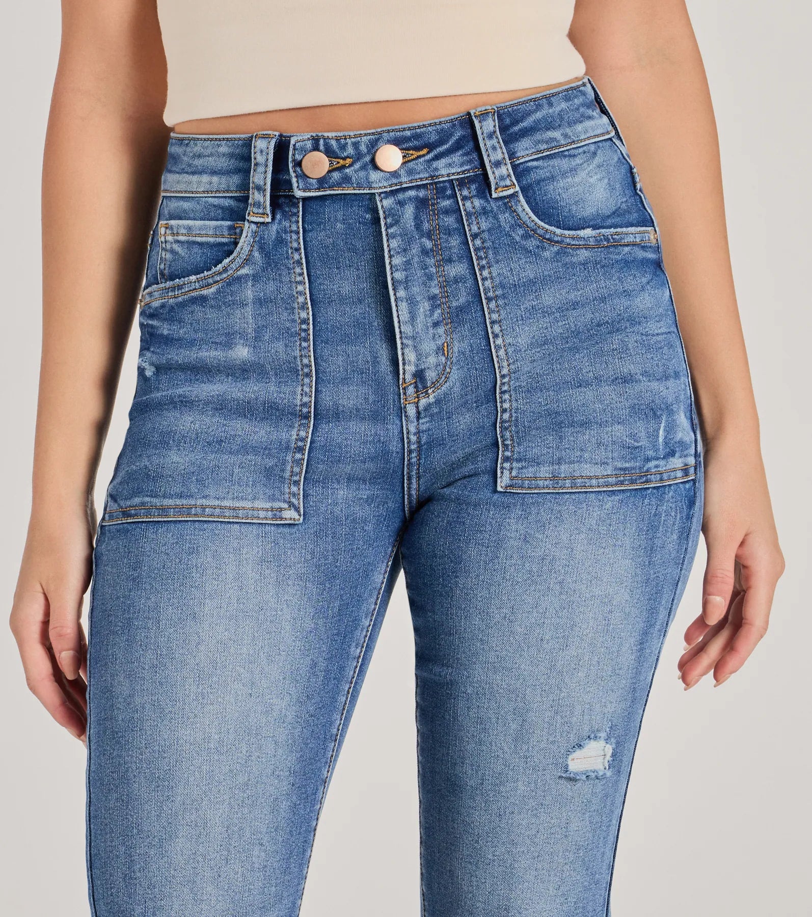 Easy Favorite Mid-Rise Flare Denim Jeans