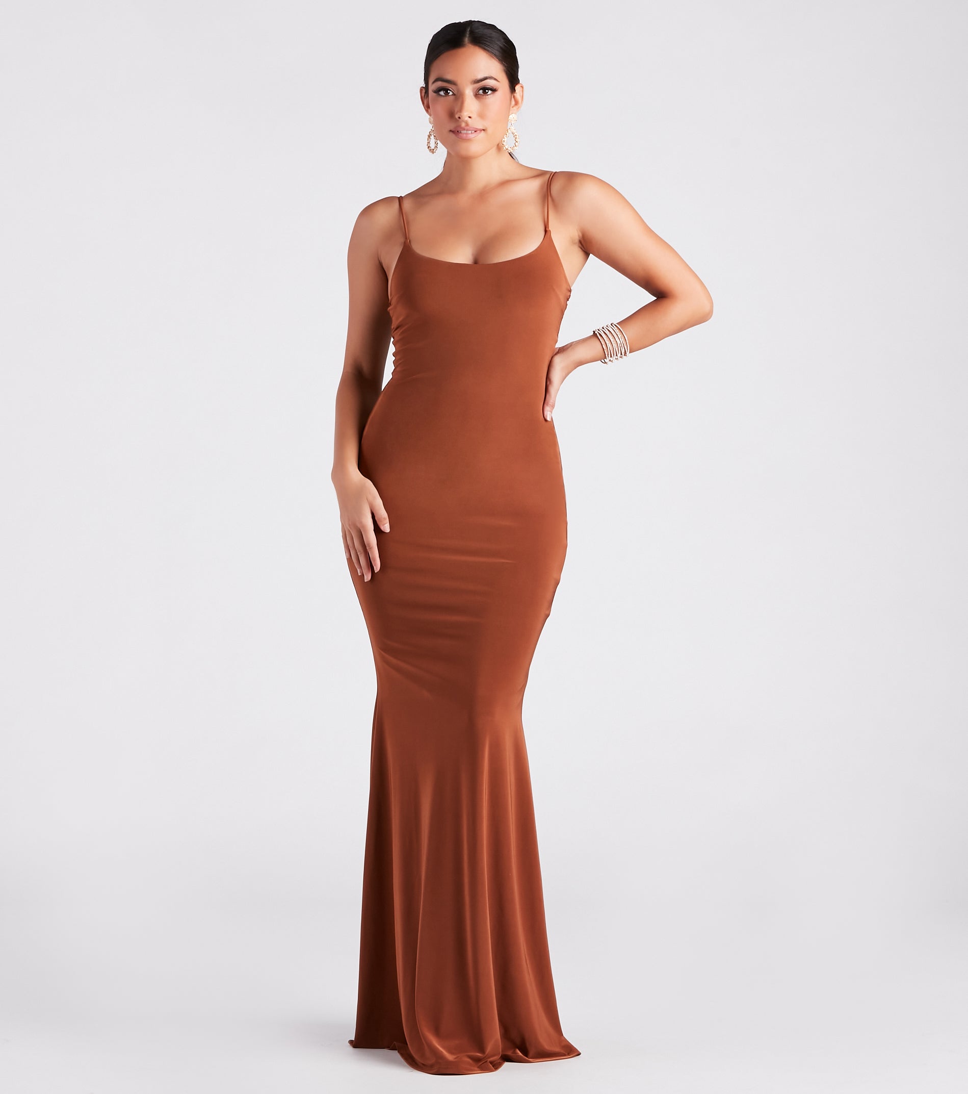 Kaitlyn Formal Square Neck Mermaid Long Dress