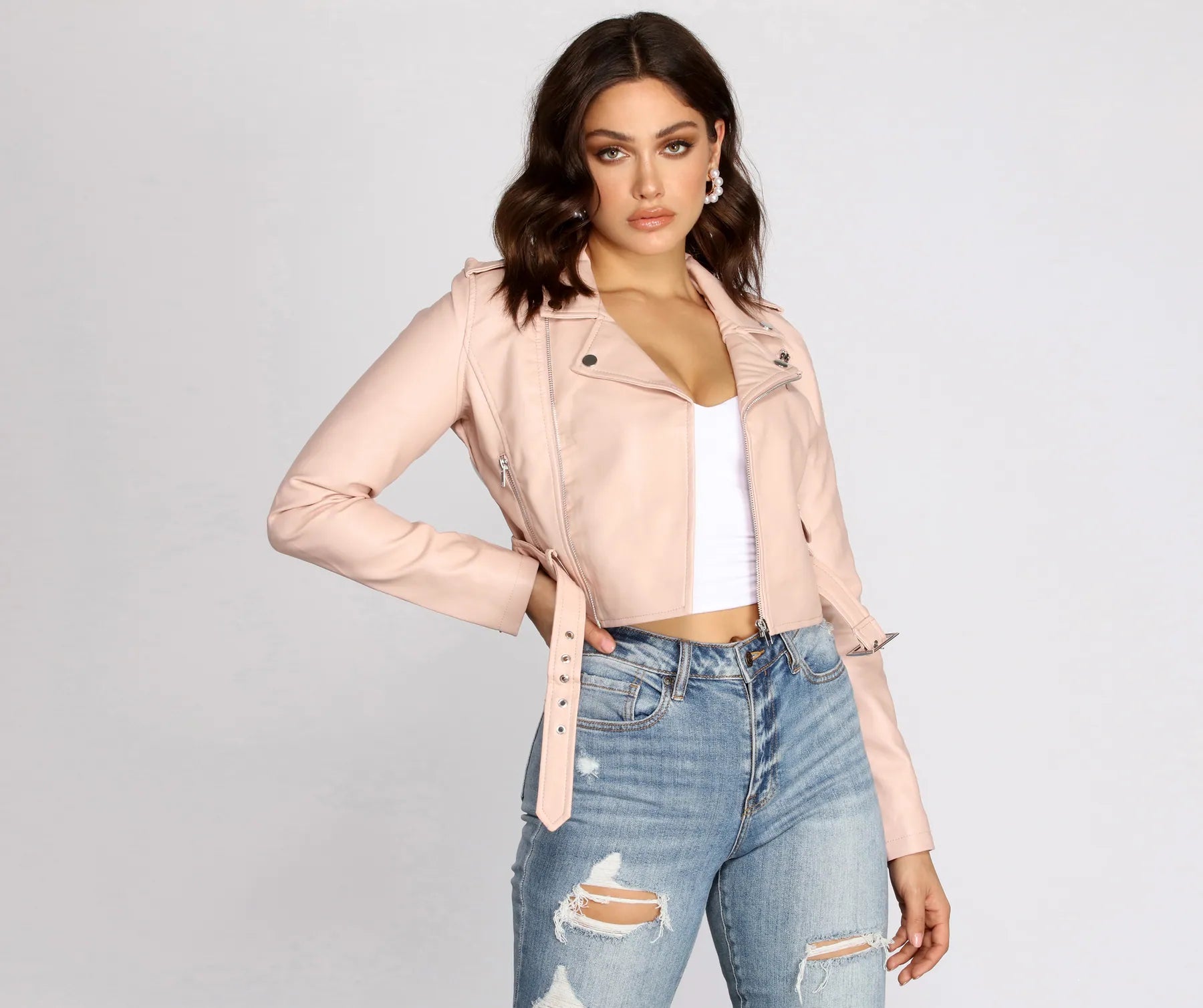 Biker Chic Crop Jacket