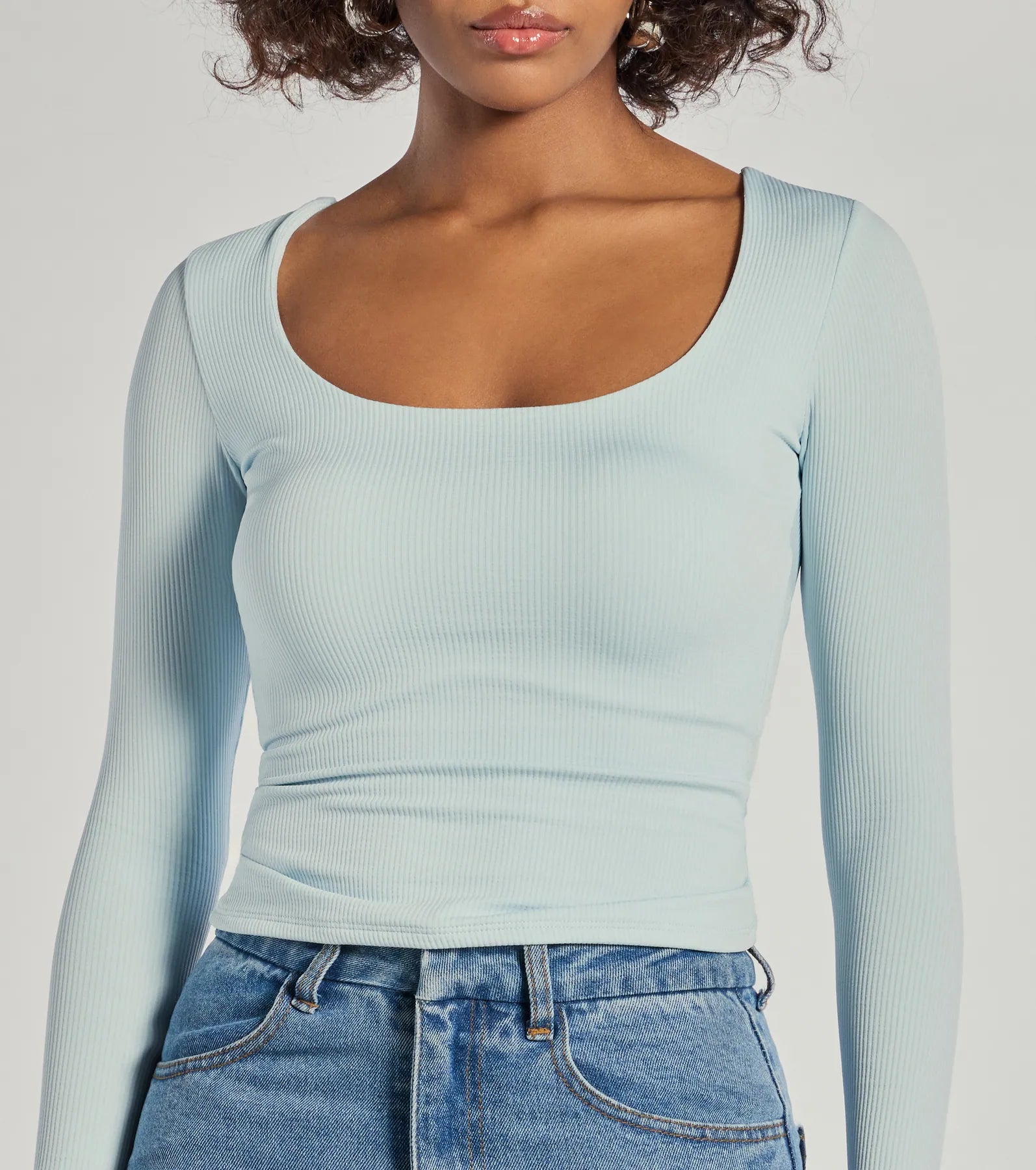 Forever Staple Smooth Knit Long Sleeve Top