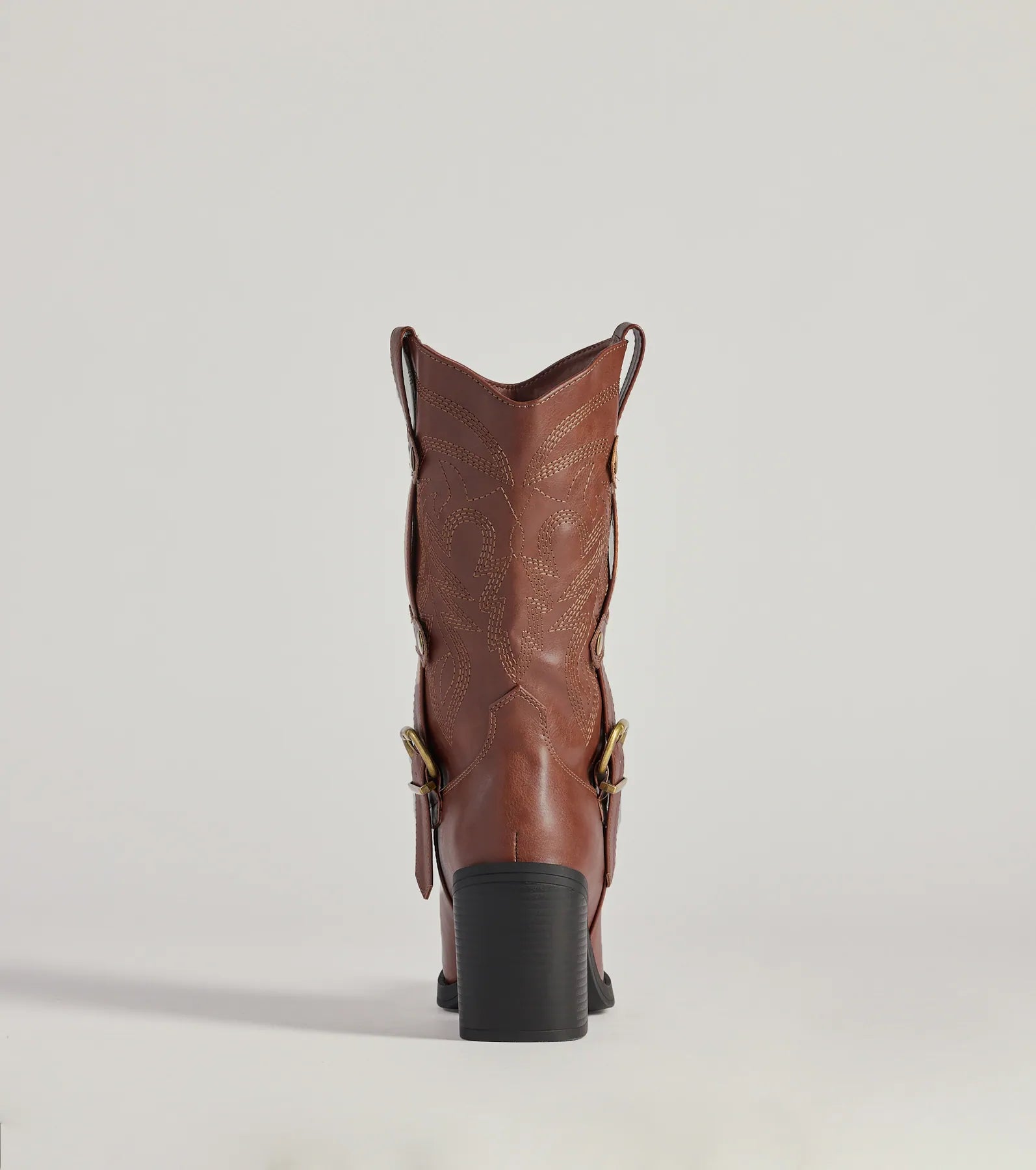 Homestead Chic Western Faux Leather Boots