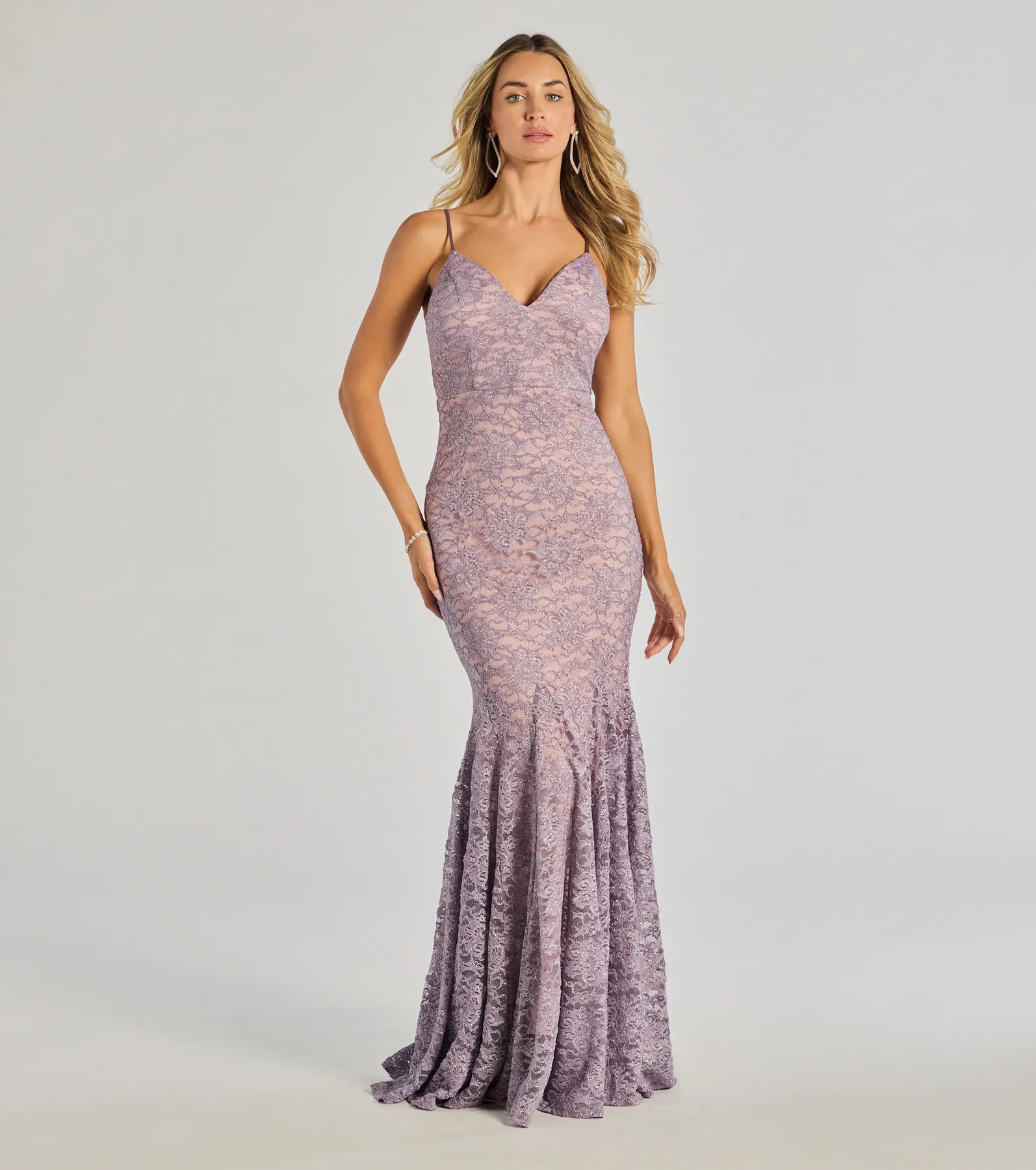 Arna Low Back Mermaid Lace Formal Dress