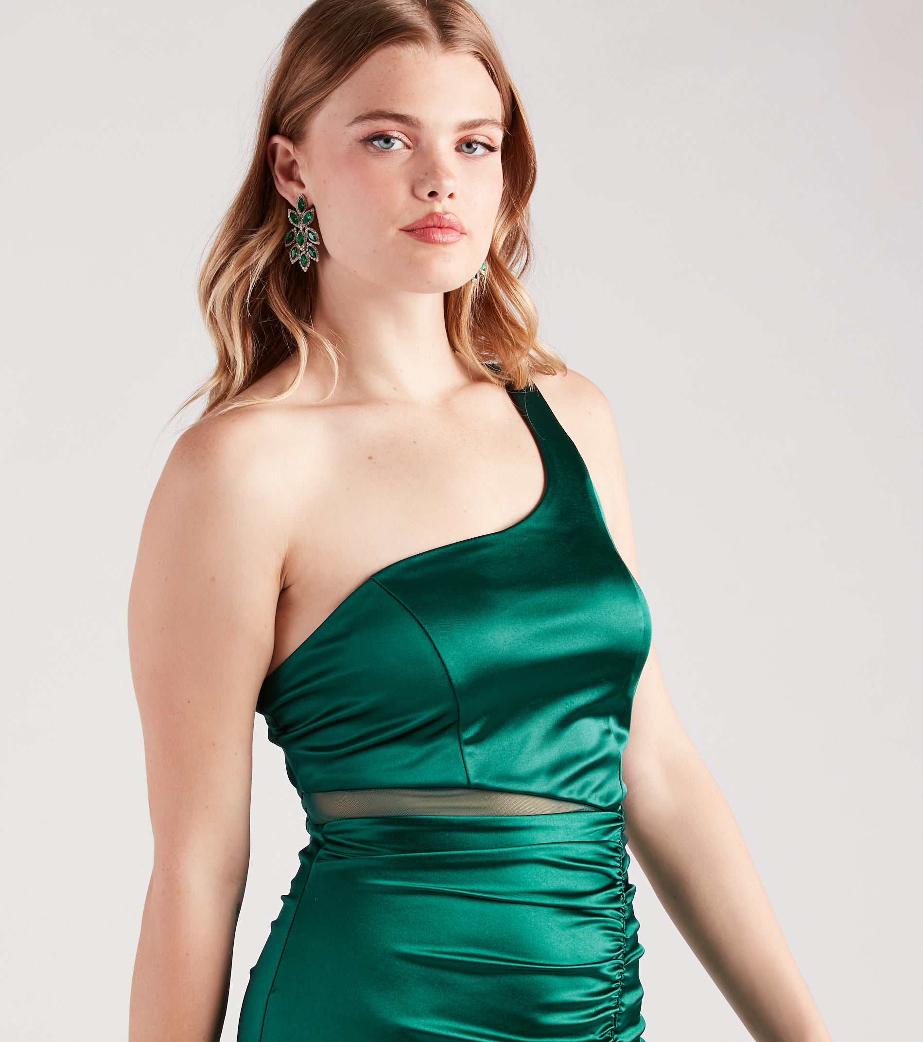 Endless Compliments Satin One-Shoulder Dress