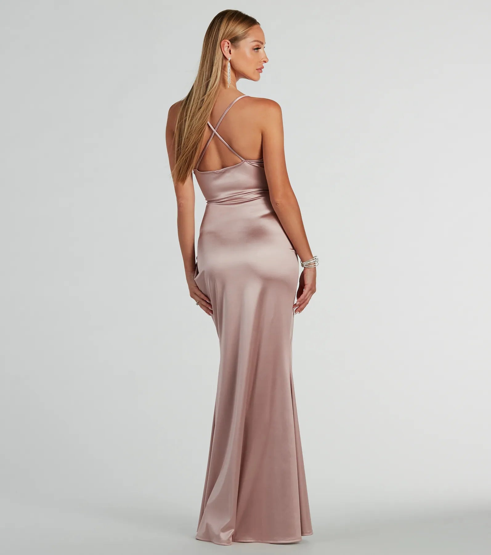 Zosia V-Neck Mermaid Satin Formal Dress