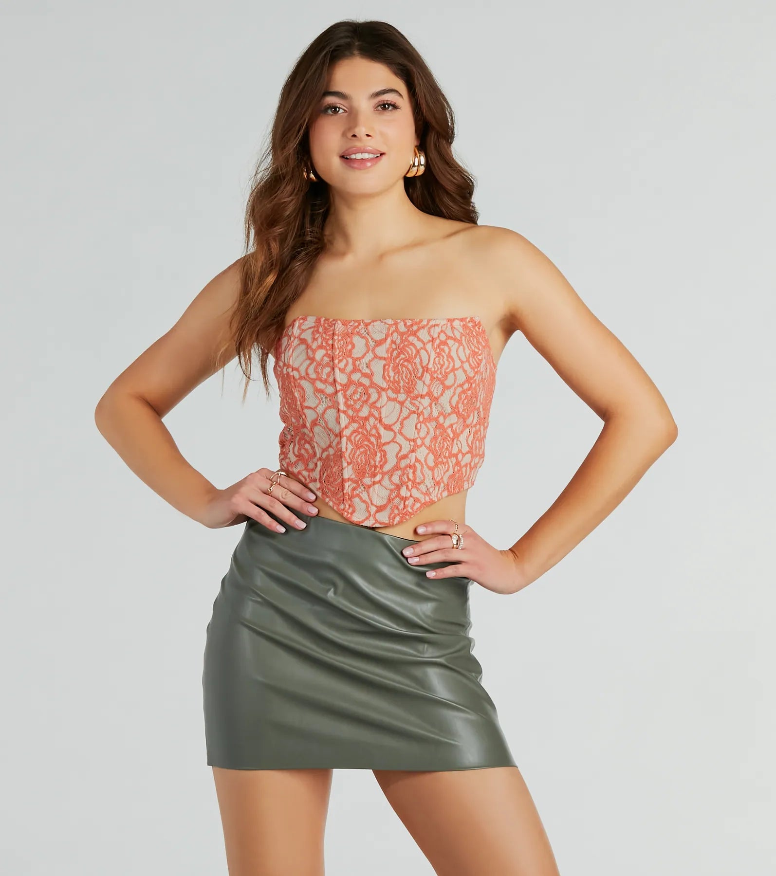 Allure Darling Strapless Lace Corset Top