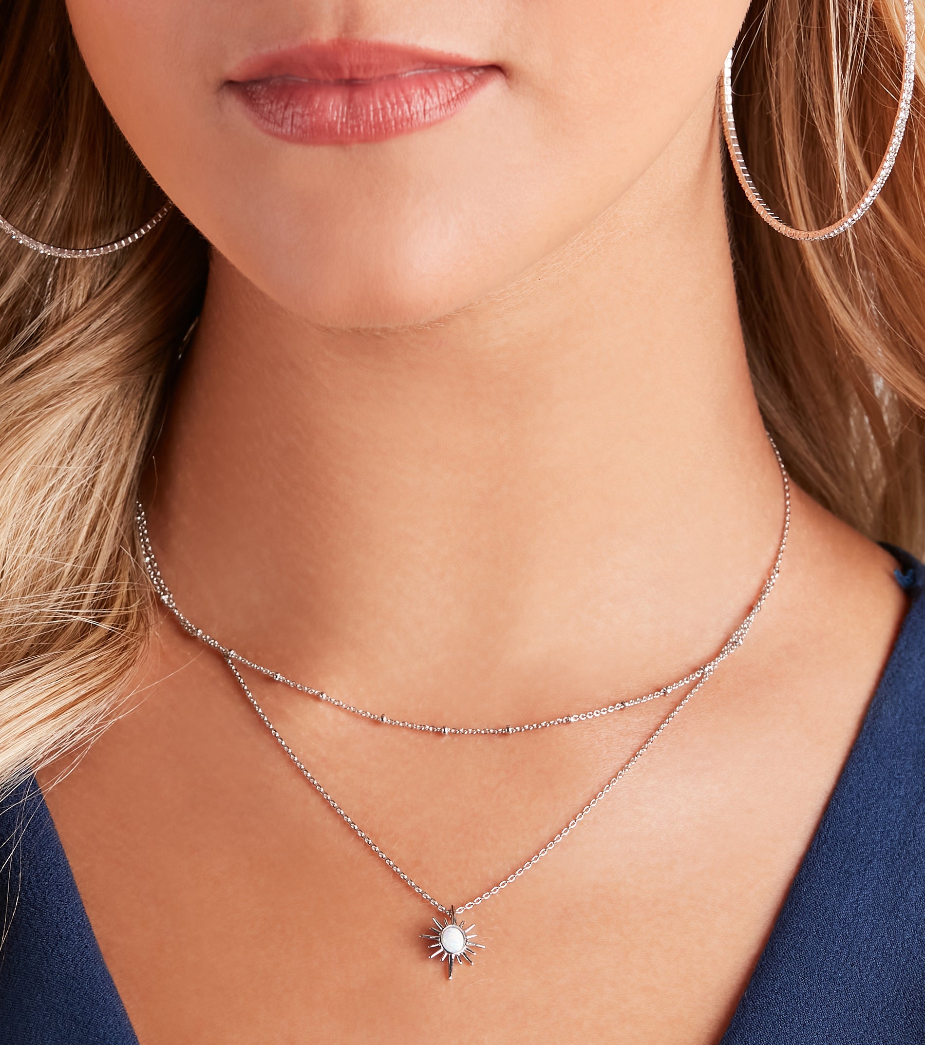 Dainty Chic Shine Layered Star Charm Necklace