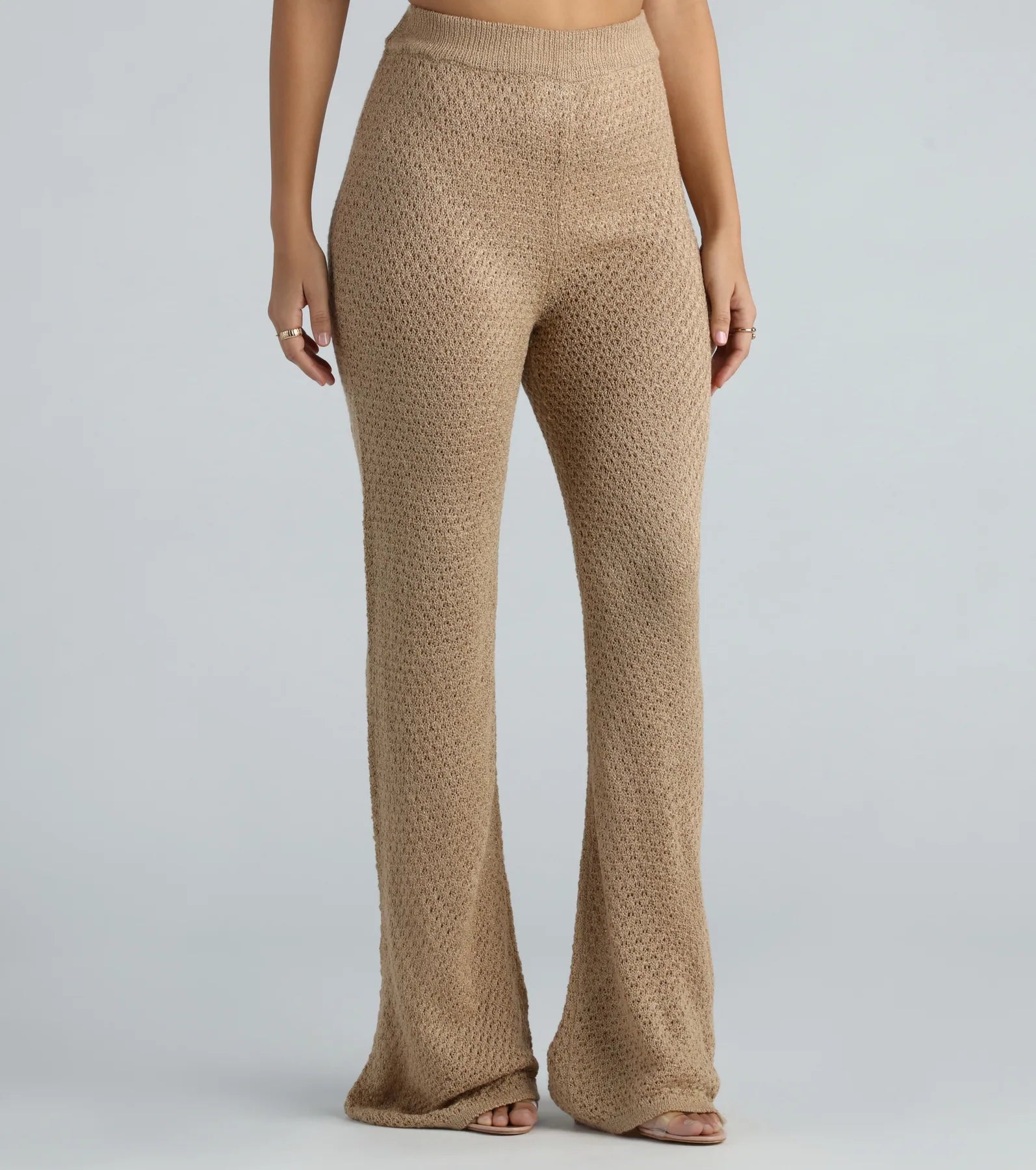 Autumn Chill Crochet Wide-Leg Pants