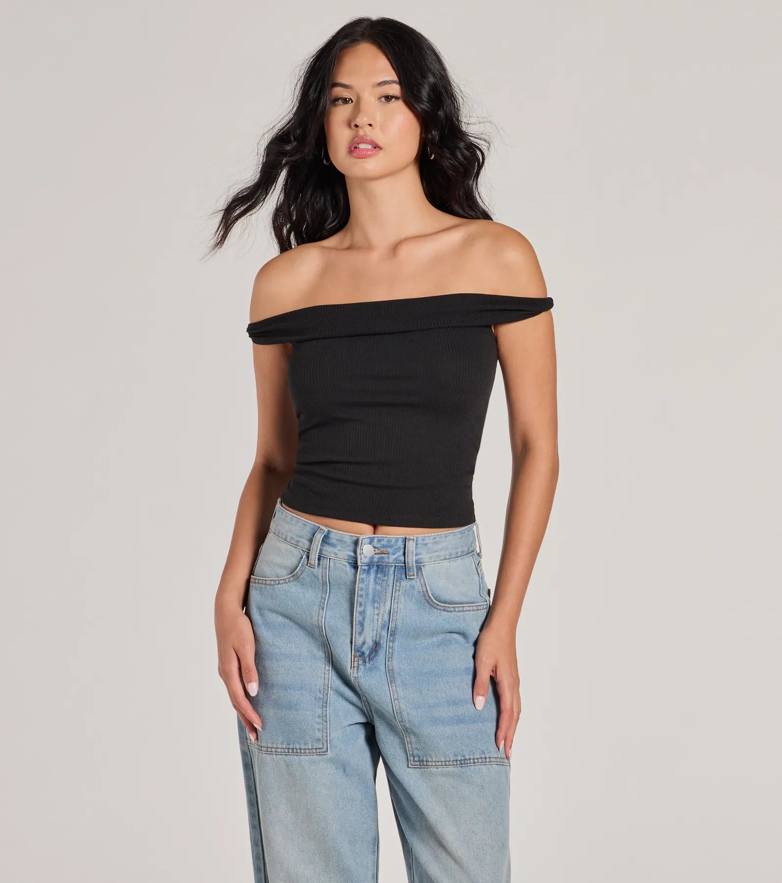 Nothing Sweeter Off-The-Shoulder Crop Top