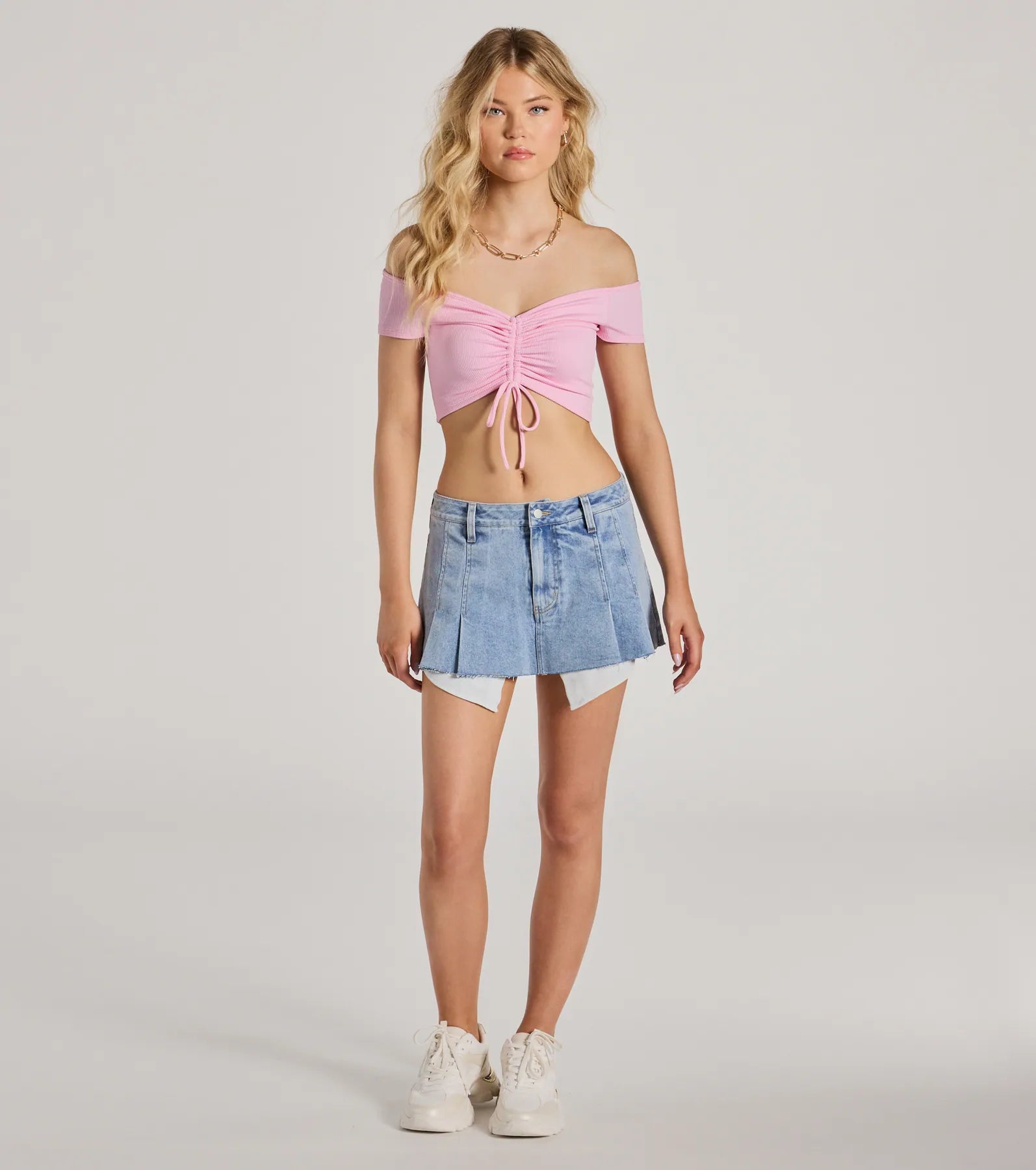 Sweet One Off-The-Shoulder Crop Top