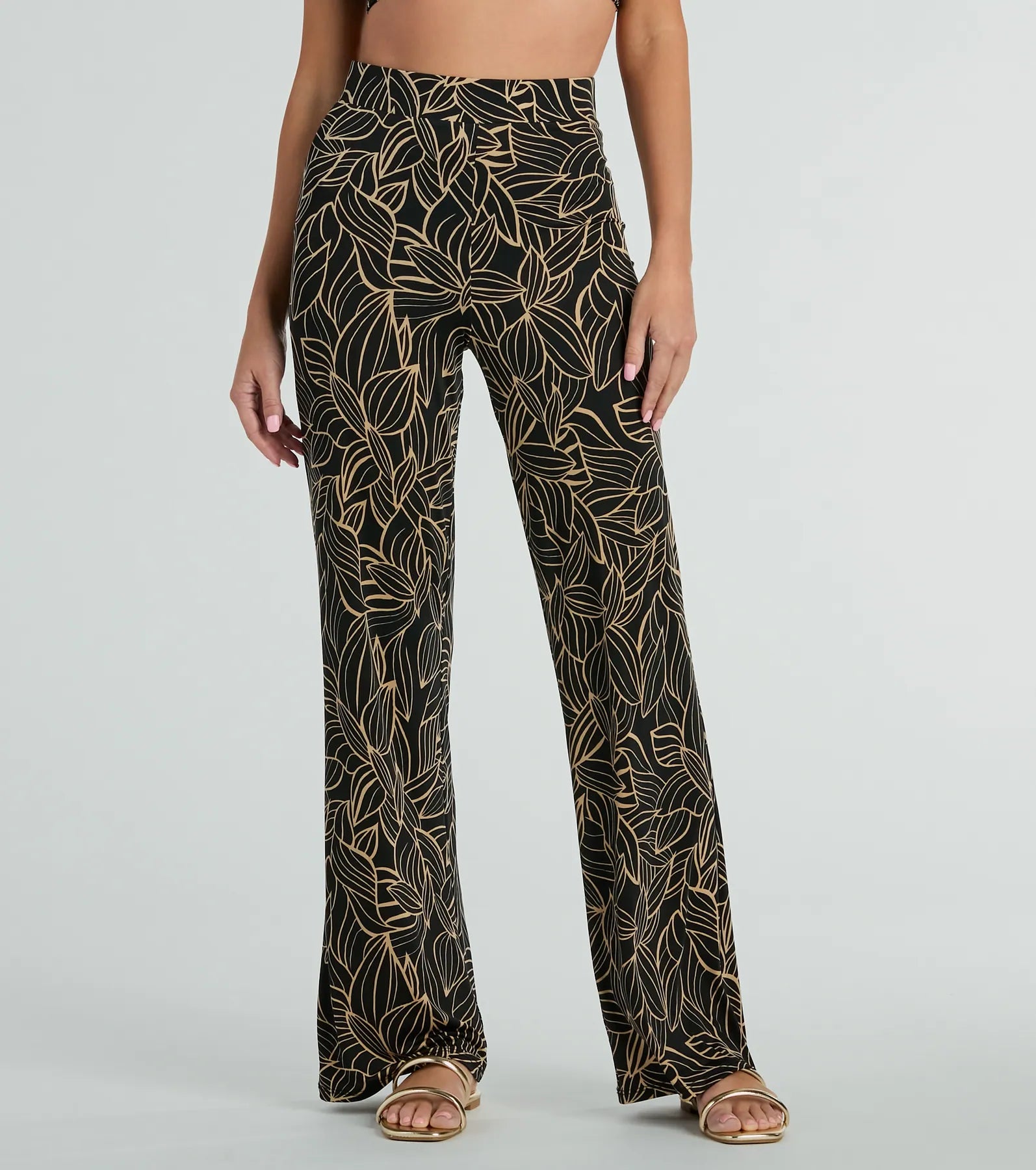 Island Sun Tropical High Rise Palazzo Pants