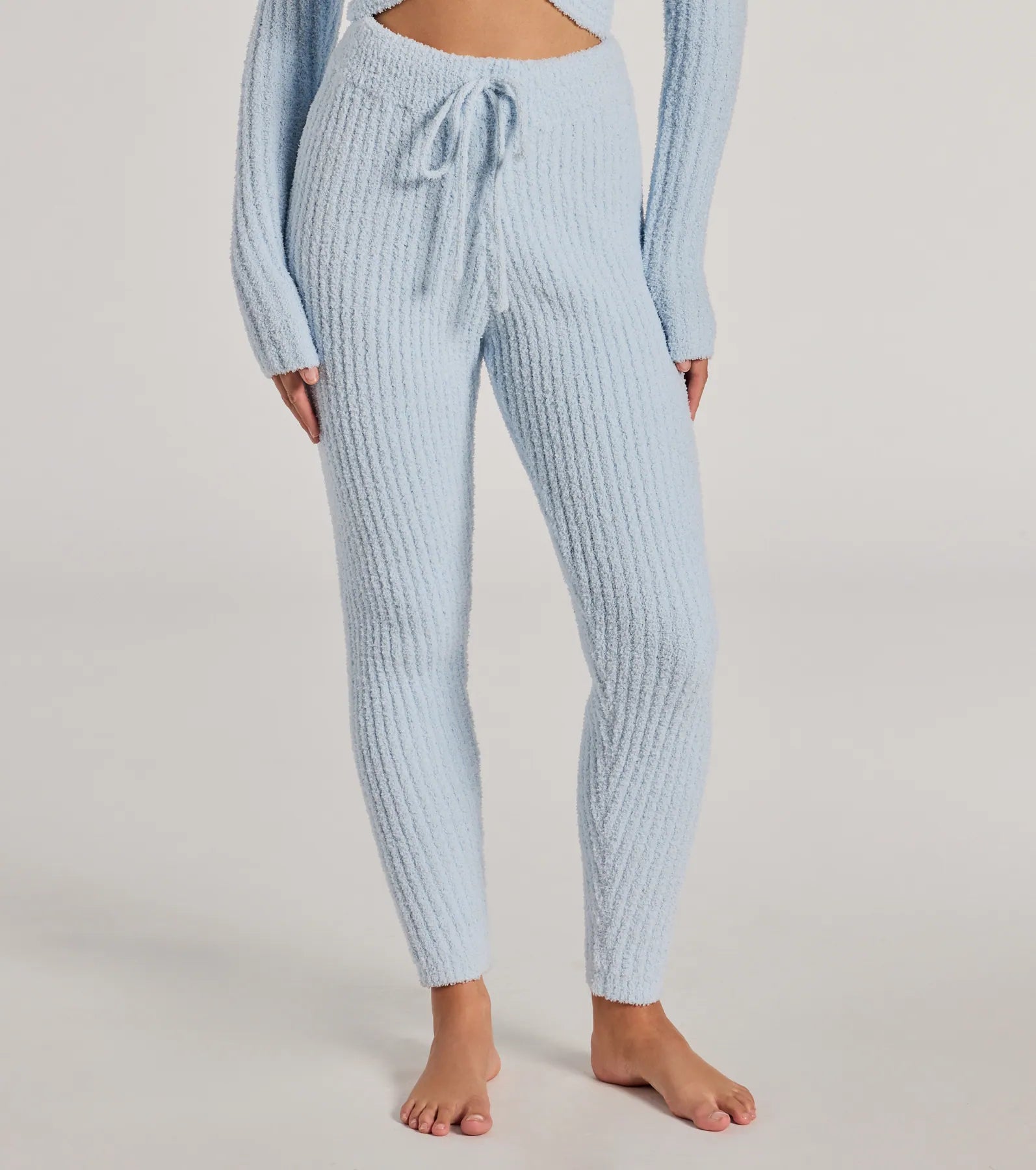 Cozy Life Chenille Knit Tie-Waist Joggers