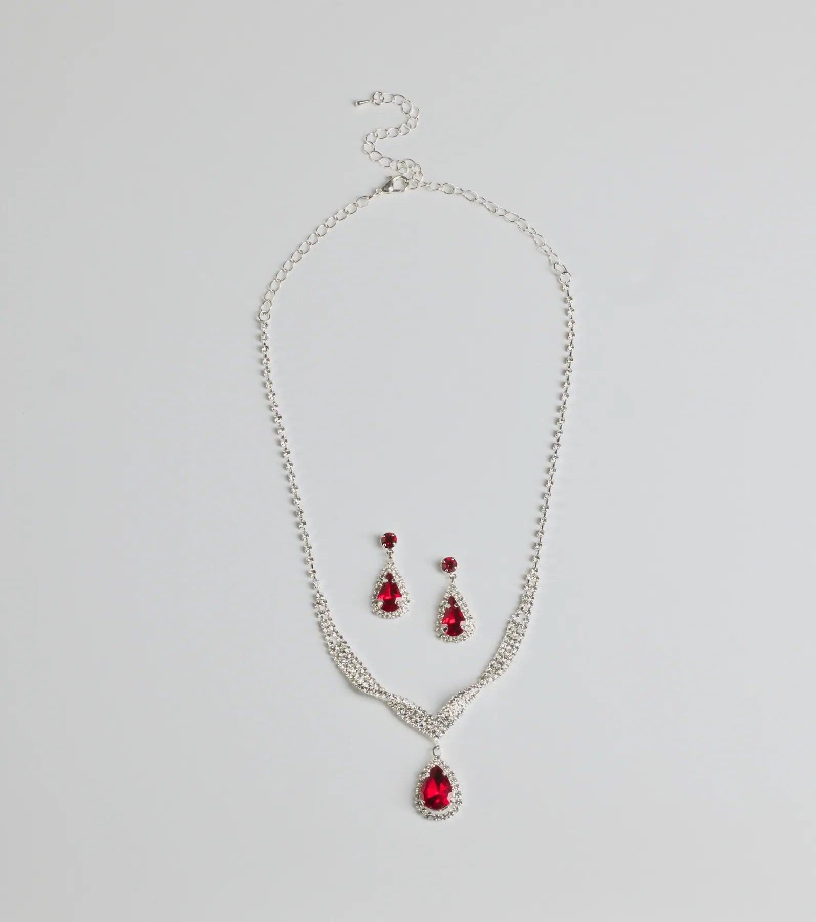 Gorgeous Radiance Gemstone Necklace And Earrings Set